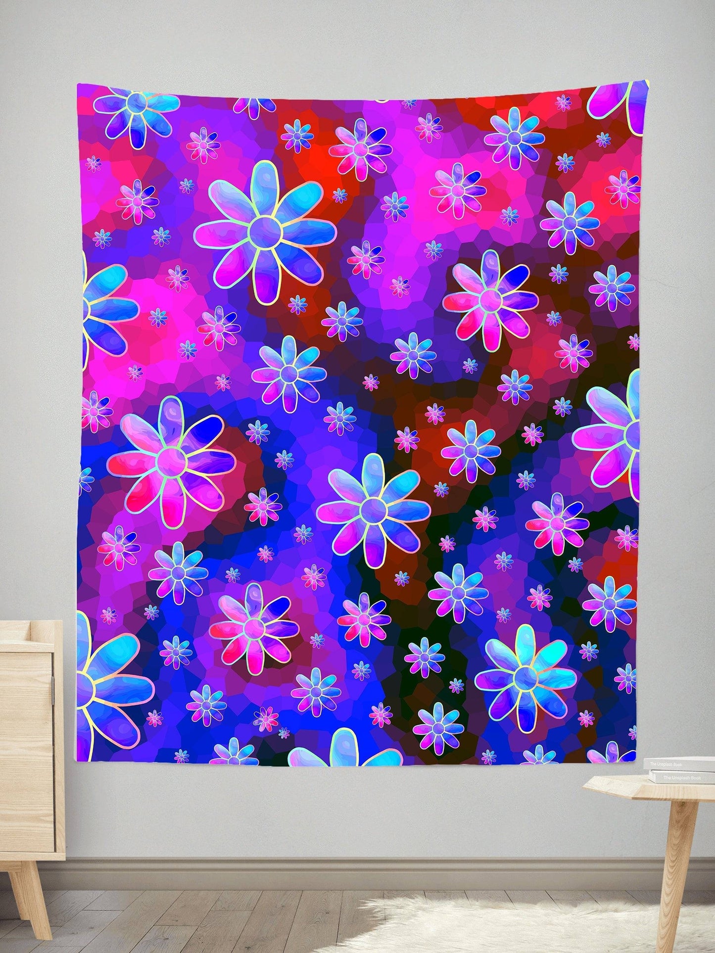 Floral Fantasy Abstract Tapestry, Sartoris Art, | iEDM