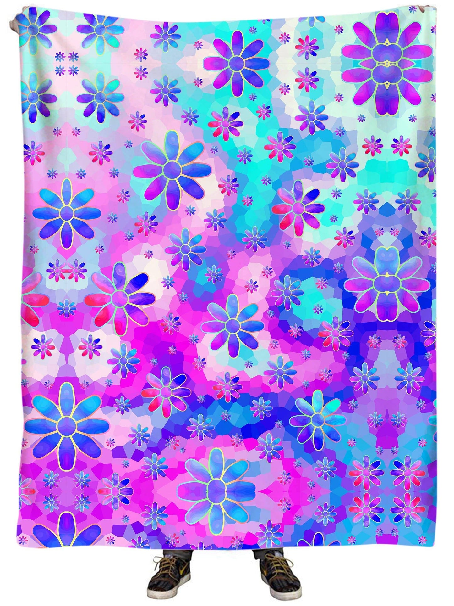 Flower Power Journey Plush Blanket, Sartoris Art, | iEDM