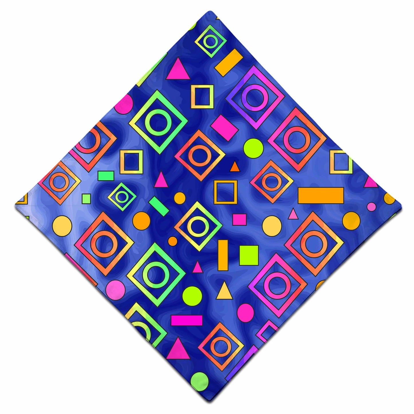 Geometric On Blue Bandana, Sartoris Art, | iEDM