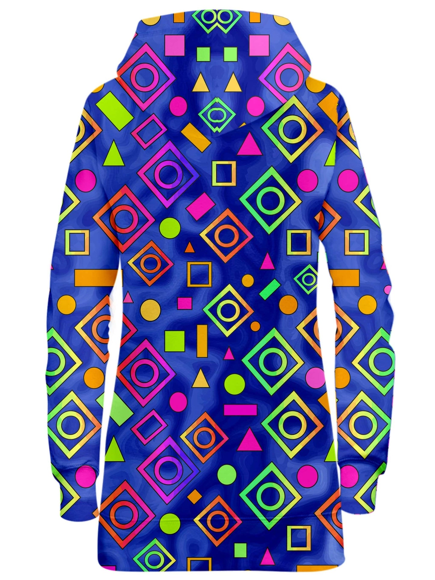 Geometric On Blue Hoodie Dress, Sartoris Art, | iEDM