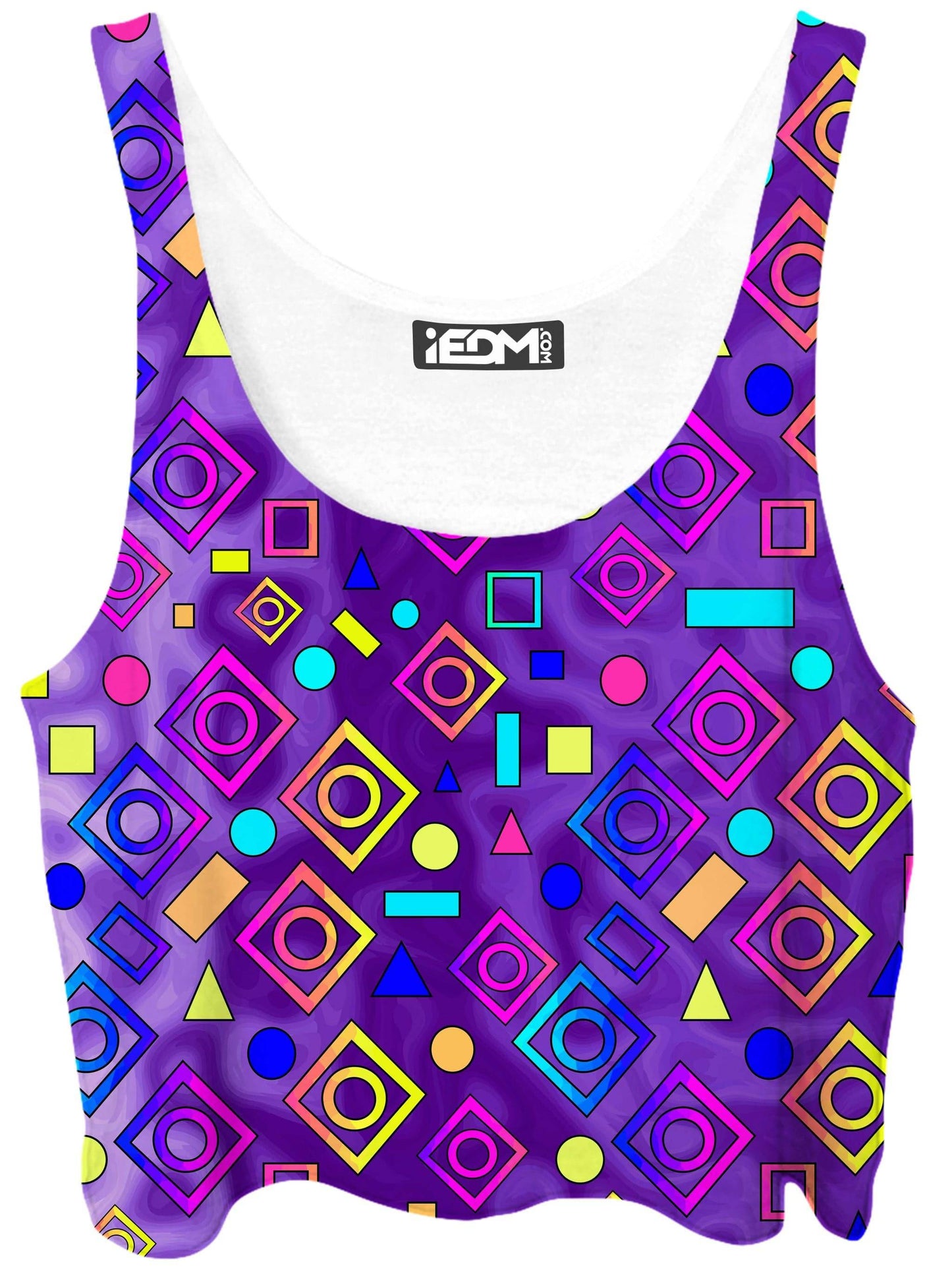 Geometric On Purple Crop Top, Sartoris Art, | iEDM