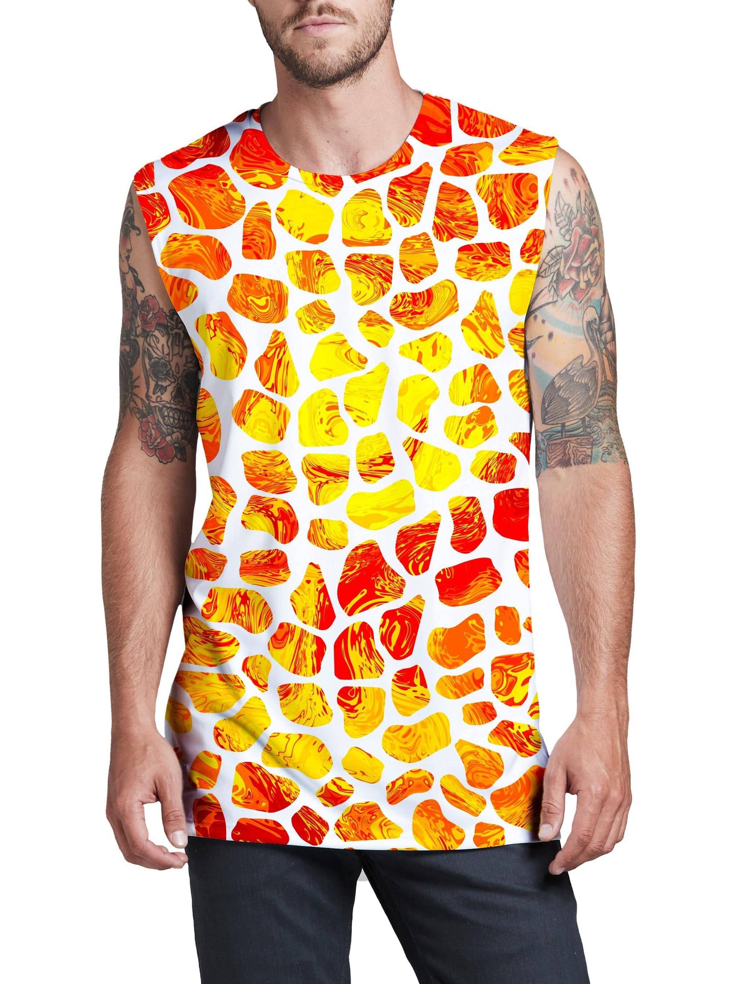 Giraffe Pattern Men's Muscle Tank, Sartoris Art, | iEDM