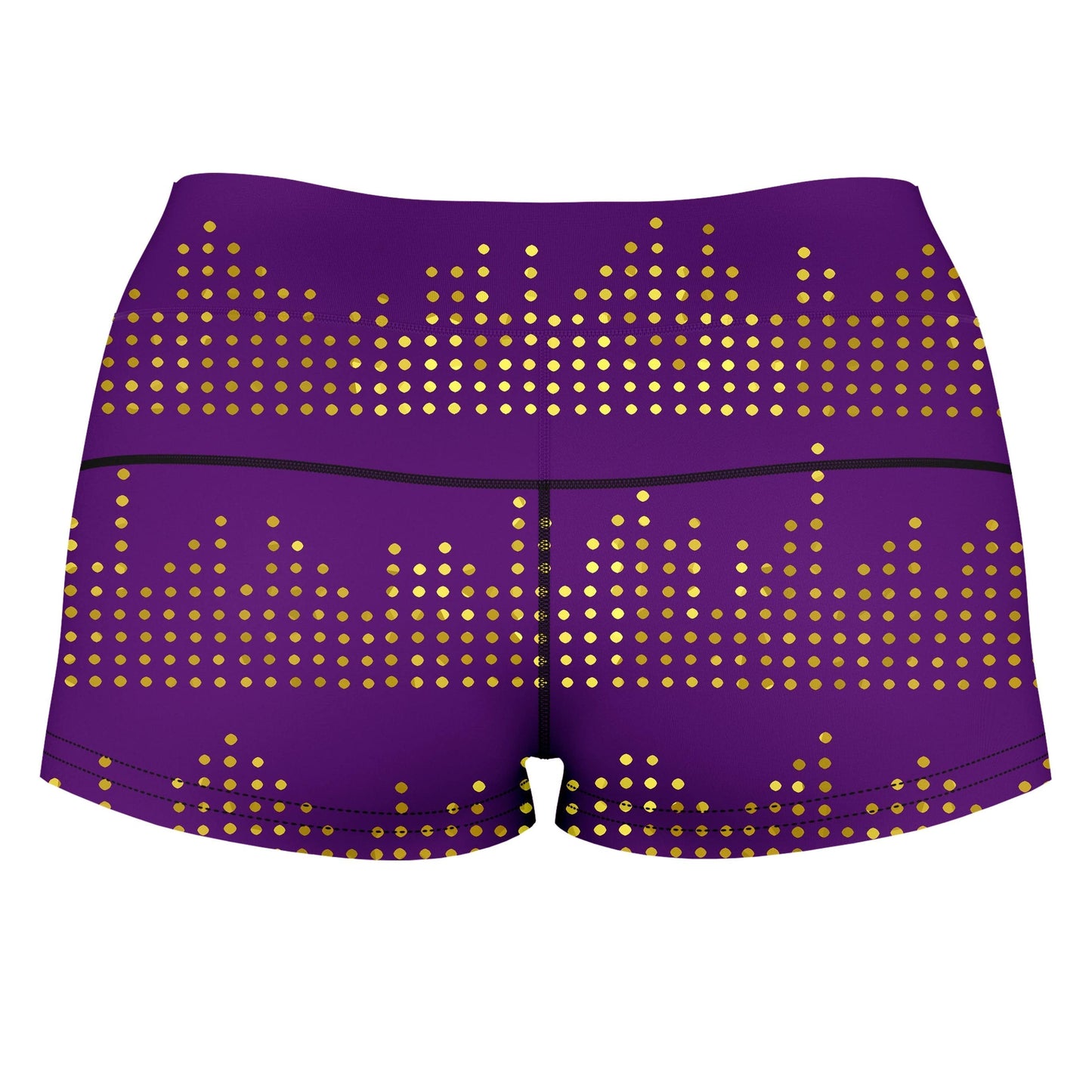 Gold Equalizer Beats High-Waisted Women's Shorts, Sartoris Art, | iEDM