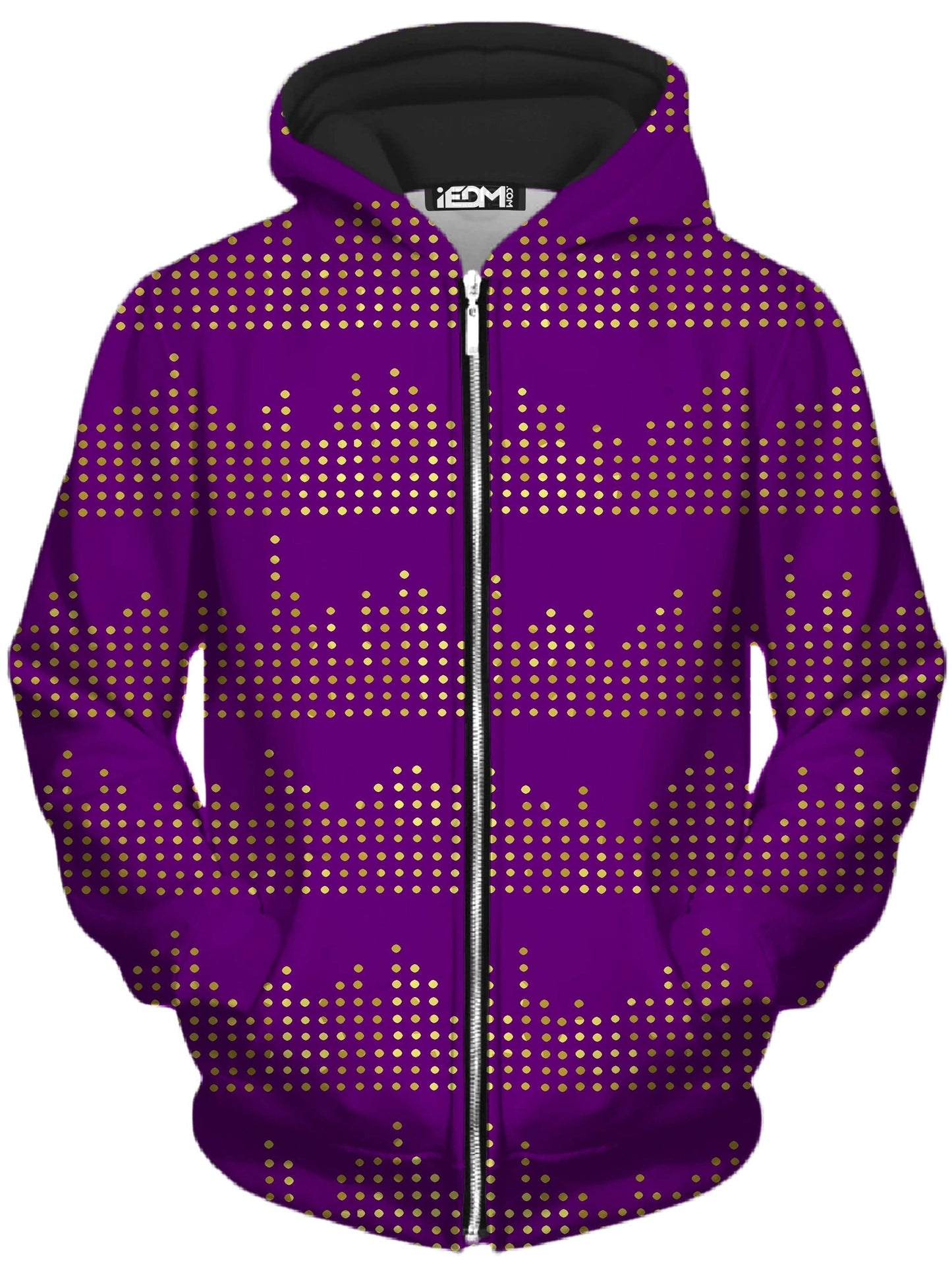 Gold Equalizer Beats Unisex Zip-Up Hoodie, Sartoris Art, | iEDM