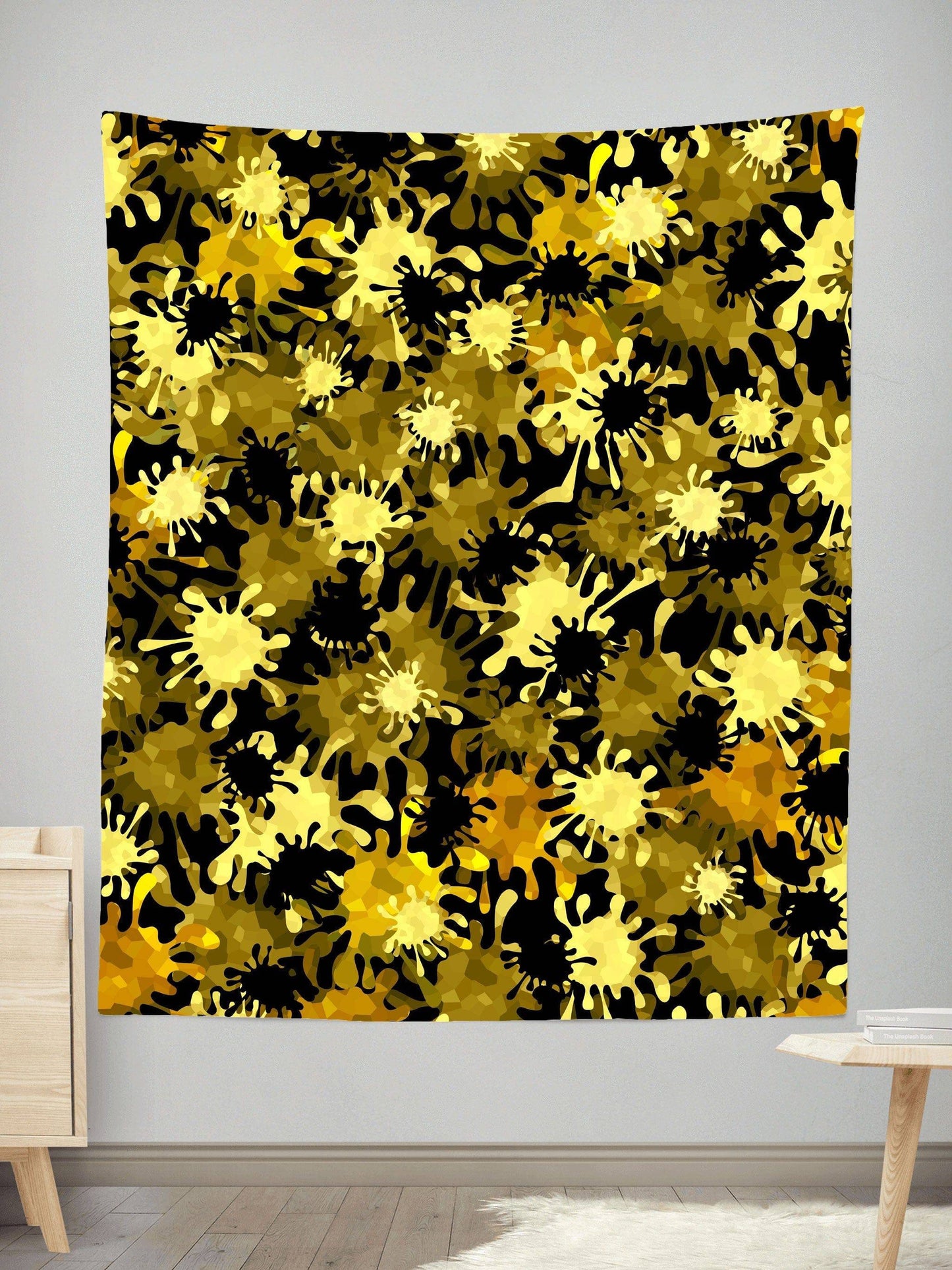 Gold Splatter Tapestry, Sartoris Art, | iEDM