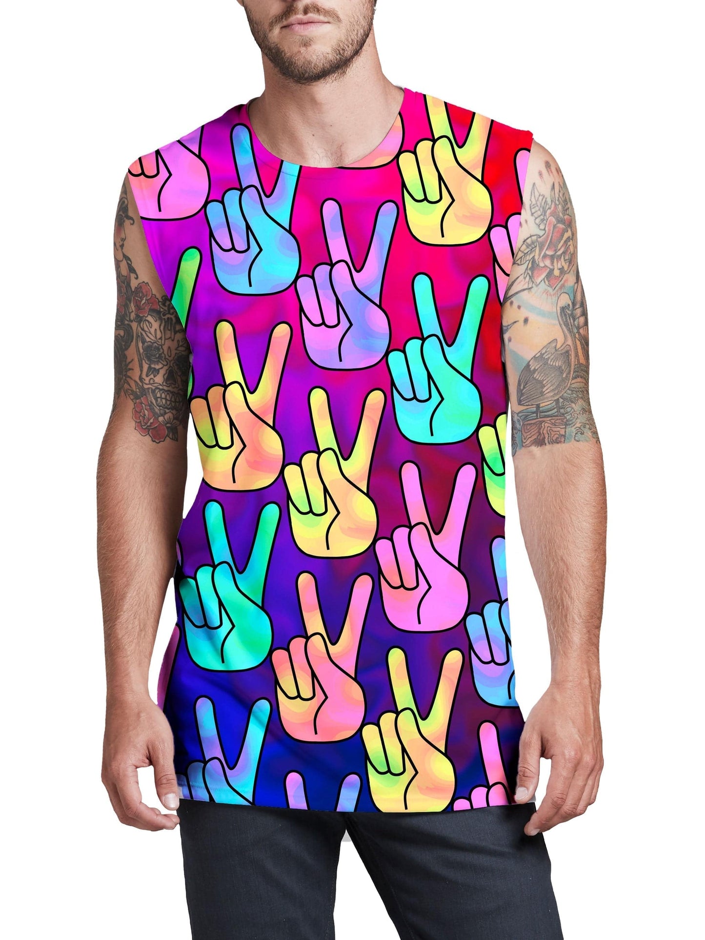 Hippy Trippy Men's Muscle Tank, Sartoris Art, | iEDM