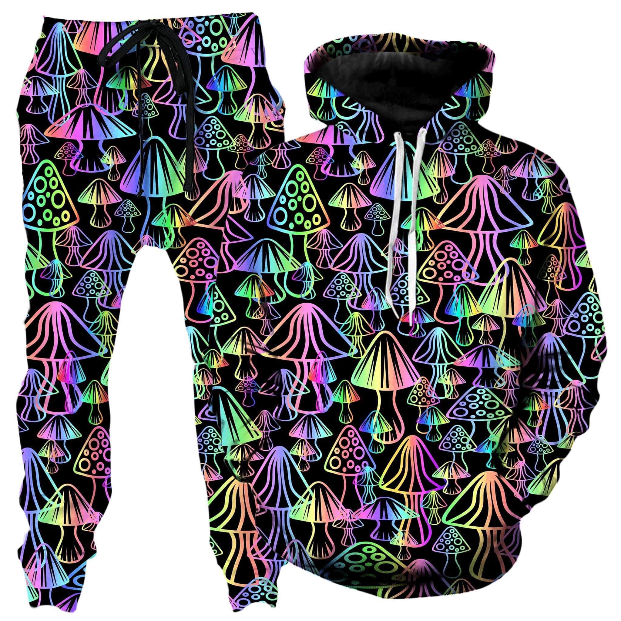 Trippy Mushroom Joggers Set for Women or Men | Psychedelic cheapest Joggers Sets | Rave Outfit | Cool Pants and Hoodies | Festival Hoodie