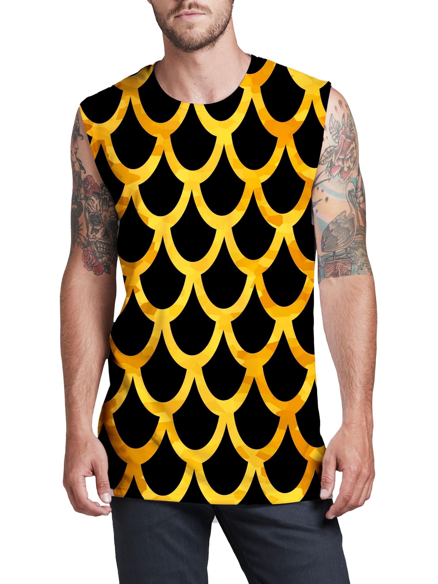 Mermaid Scales Gold Men's Muscle Tank, Sartoris Art, | iEDM