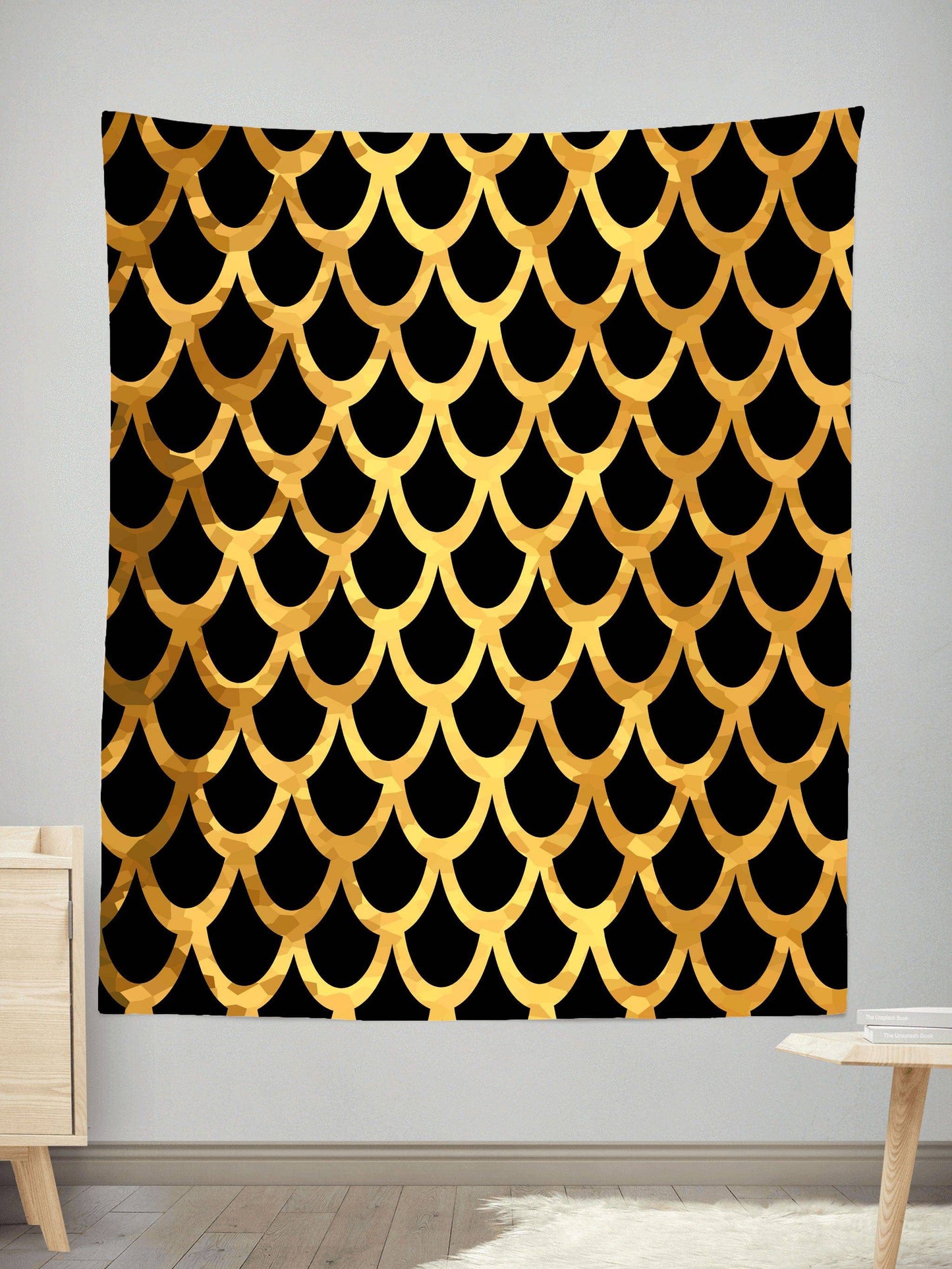Mermaid Scales Gold Tapestry, Sartoris Art, | iEDM