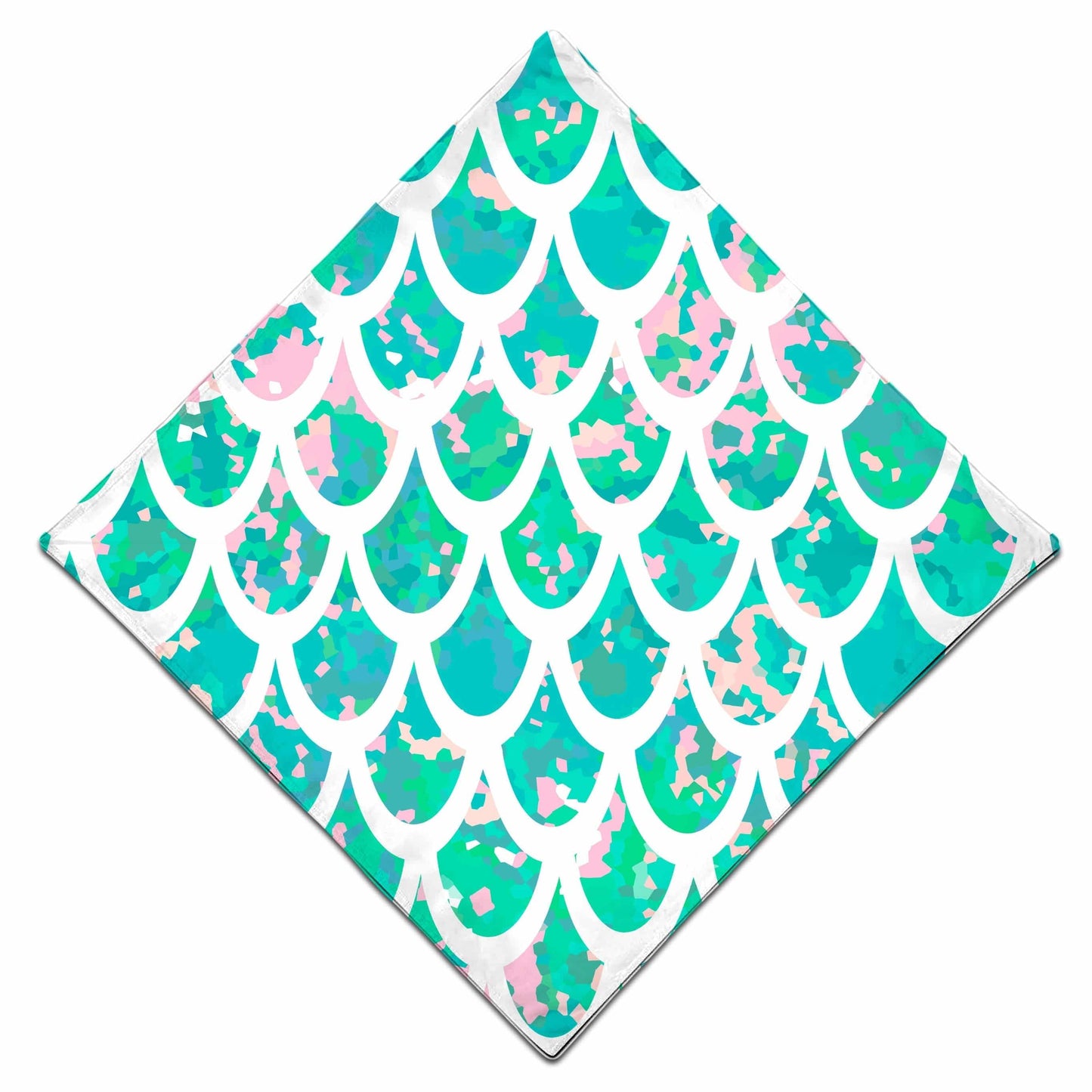 Mermaid Scales White Bandana, Sartoris Art, | iEDM