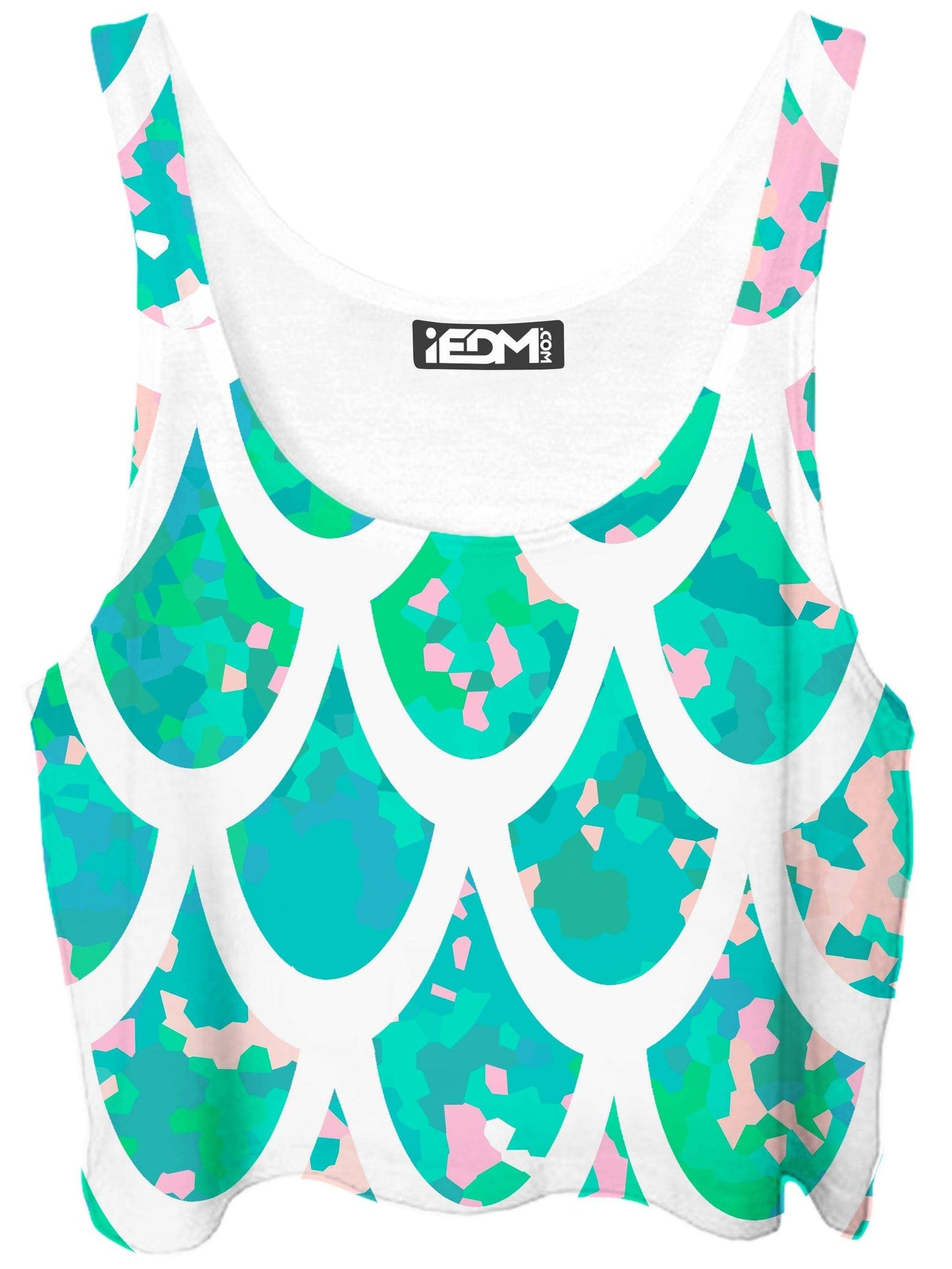 Mermaid Scales White Crop Top, Sartoris Art, | iEDM