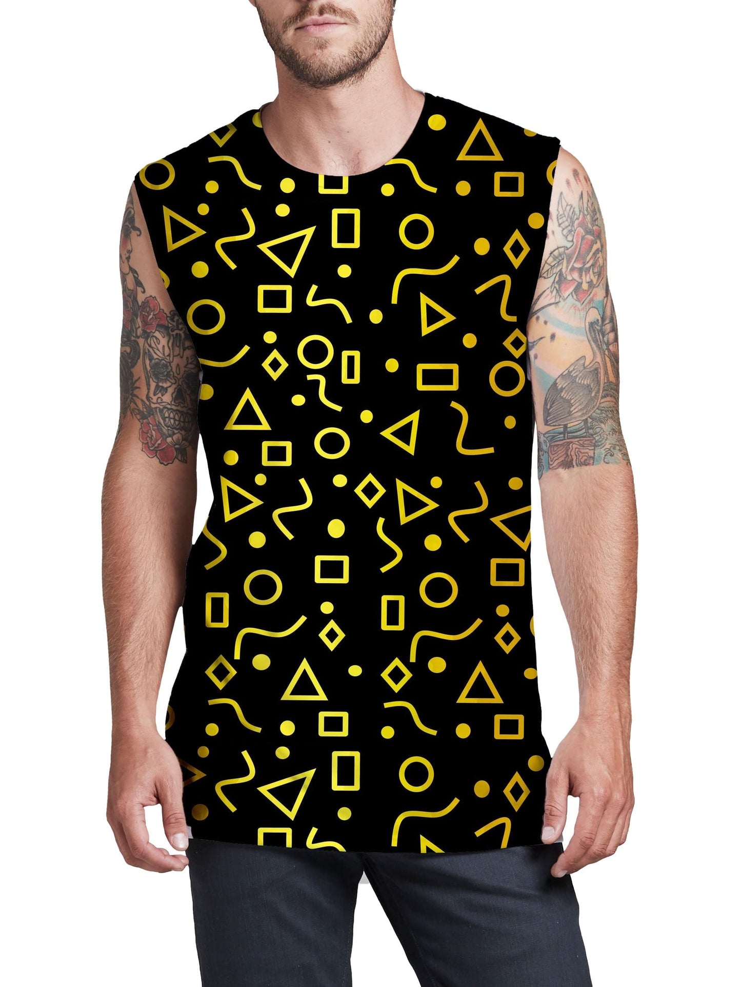 Mod Gold Shapes Men's Muscle Tank, Sartoris Art, | iEDM