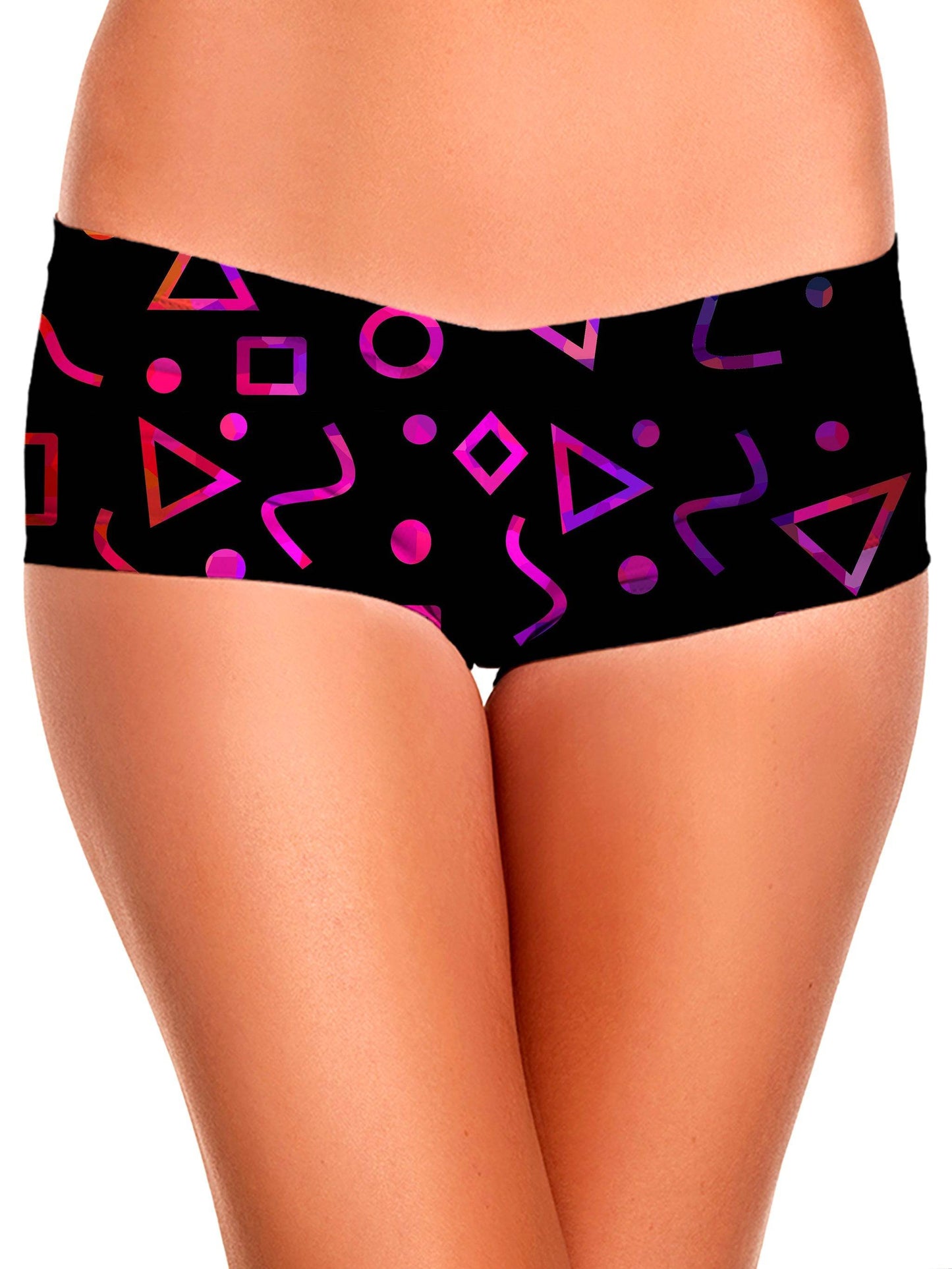 Modern Shapes Crop Top and Booty Shorts Combo, Sartoris Art, | iEDM