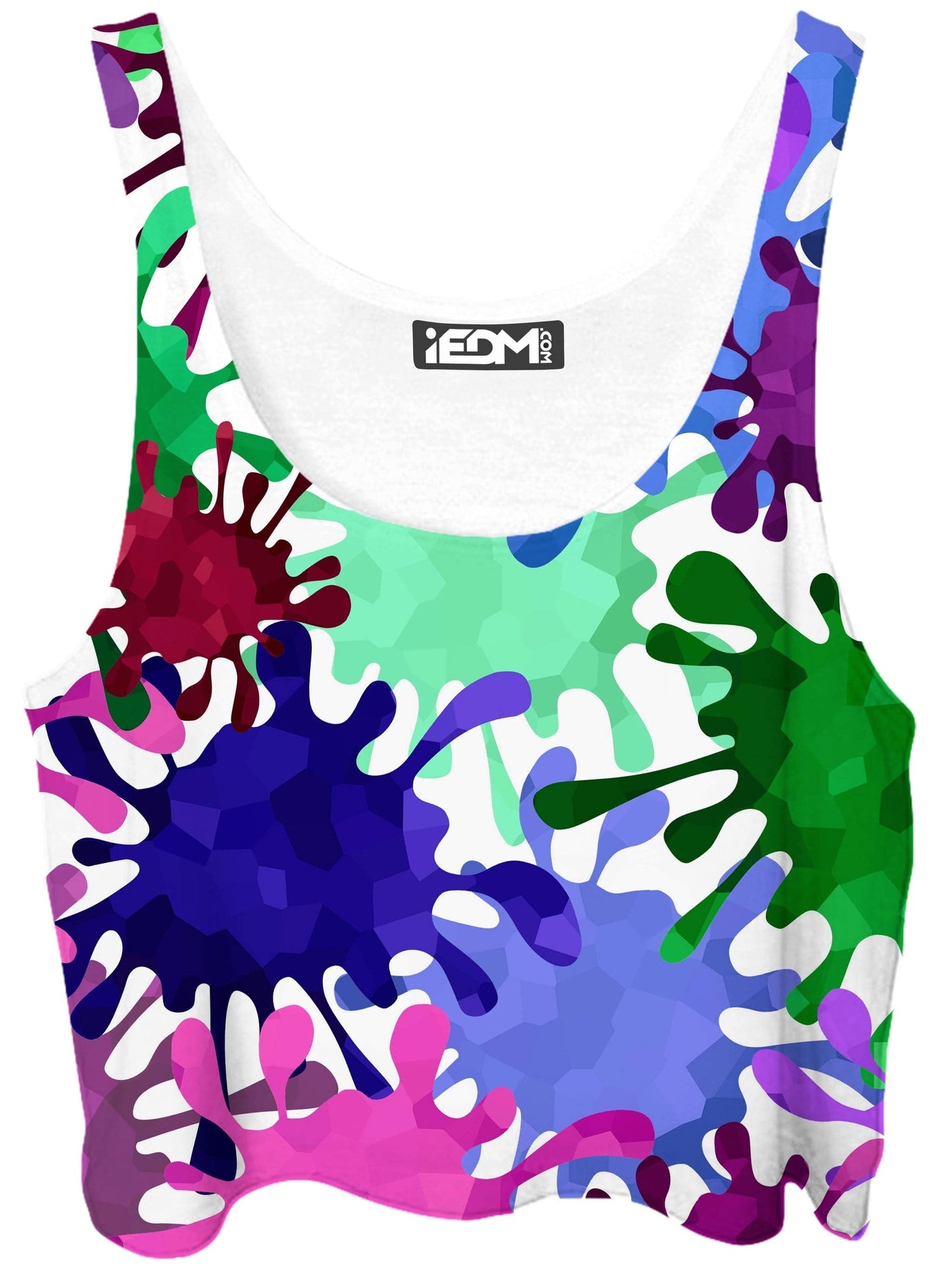 Neon Paint Splatter Crop Top, Sartoris Art, | iEDM