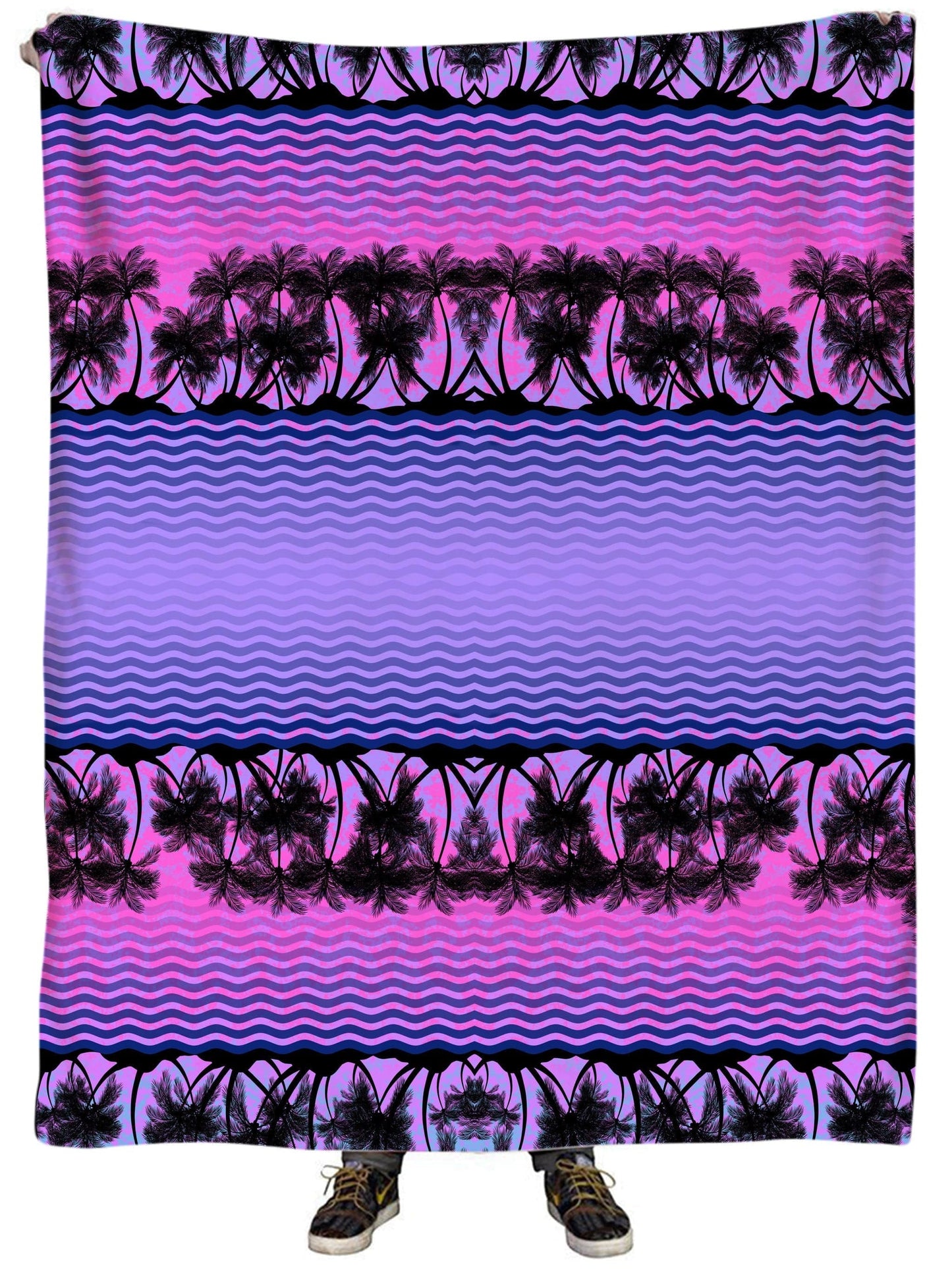 Paradise Palm Trees Plush Blanket, Sartoris Art, | iEDM