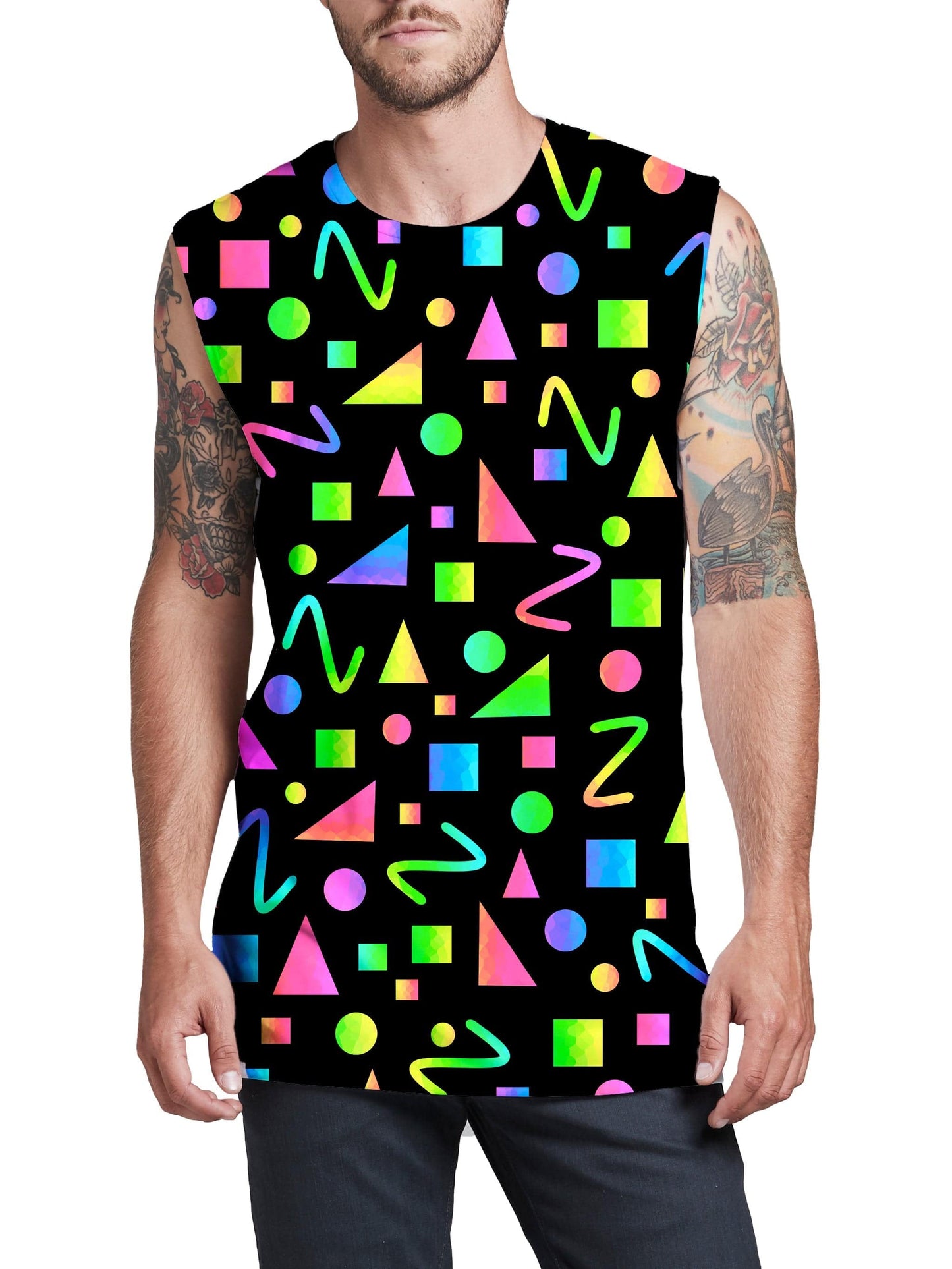 Party Geometric Men's Muscle Tank, Sartoris Art, | iEDM