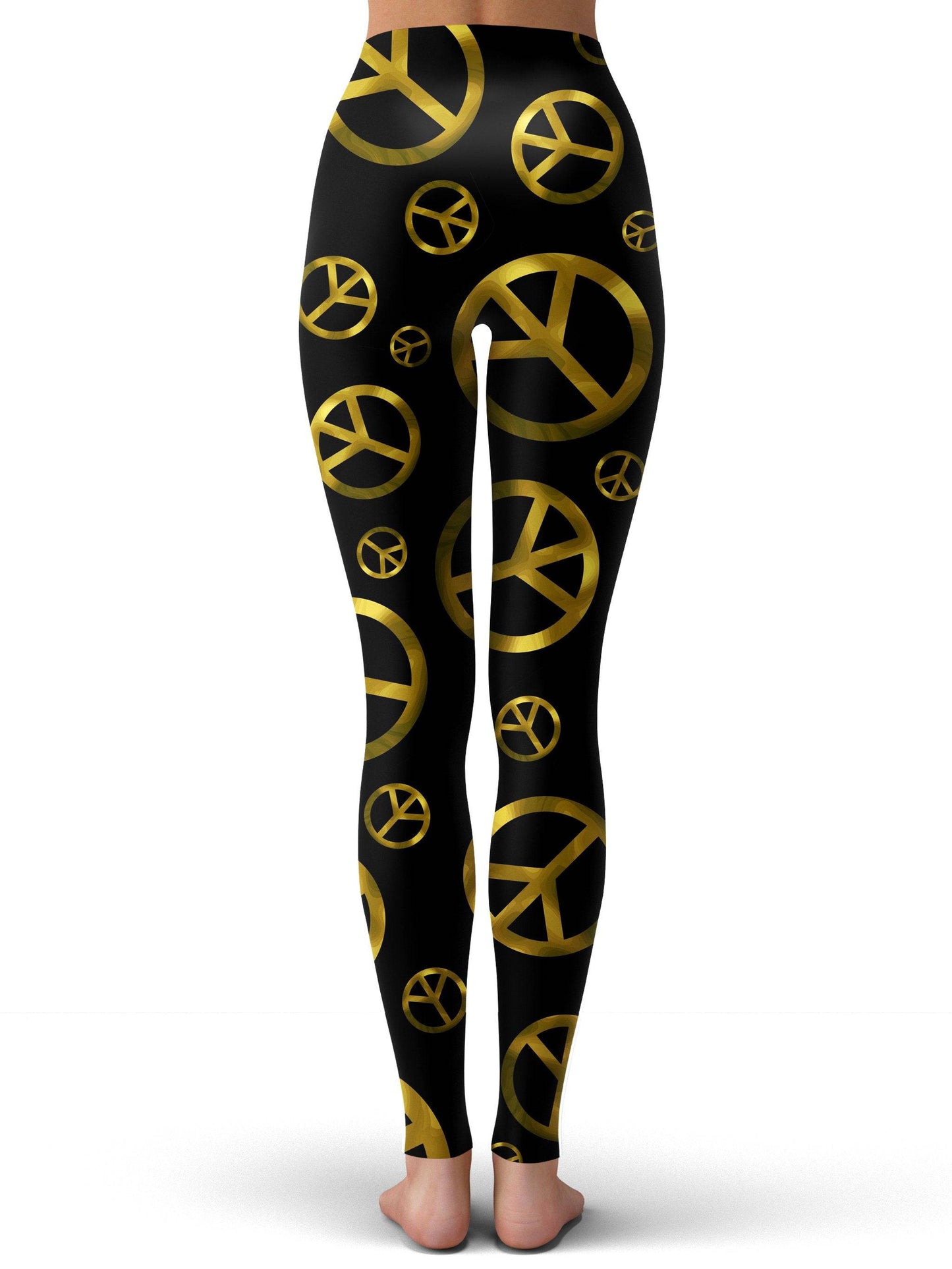 Peace Sign Gold Leggings, Sartoris Art, | iEDM