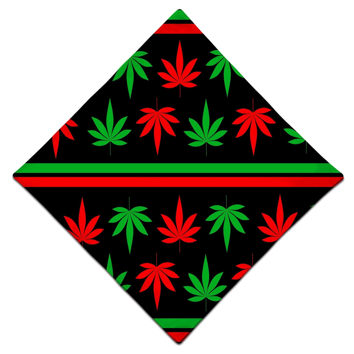 Red And Green Festive Bud Bandana, Sartoris Art, | iEDM