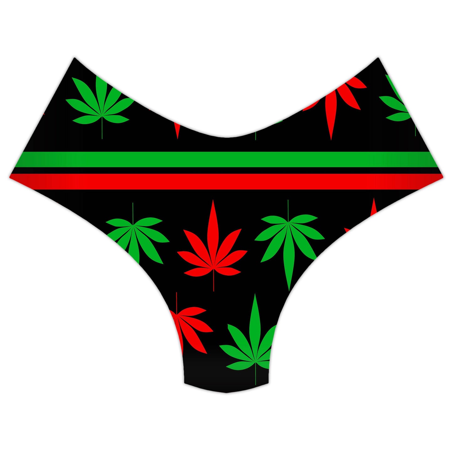 Red And Green Festive Bud Booty Shorts, Sartoris Art, | iEDM