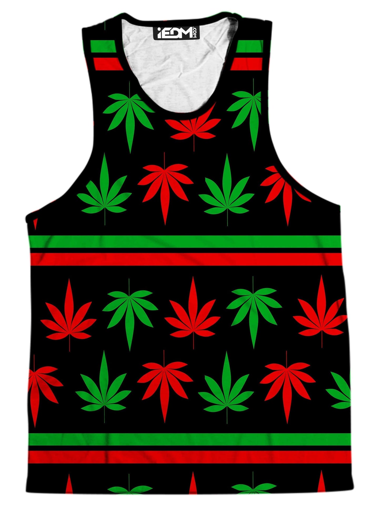 Red And Green Festive Bud Men's Tank, Sartoris Art, | iEDM