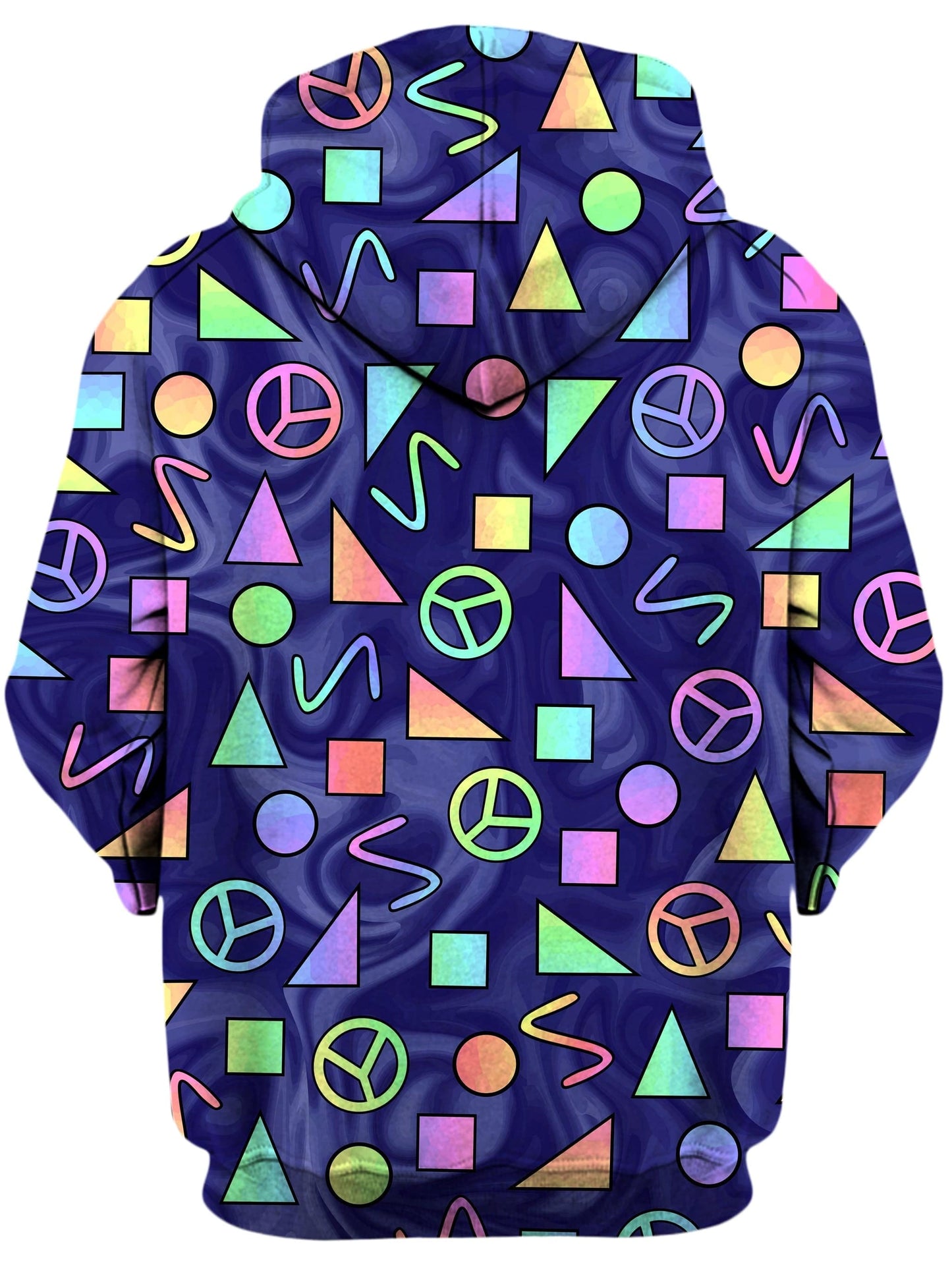 Retro Shapes Peace Symbols Blue Unisex Hoodie, Sartoris Art, | iEDM