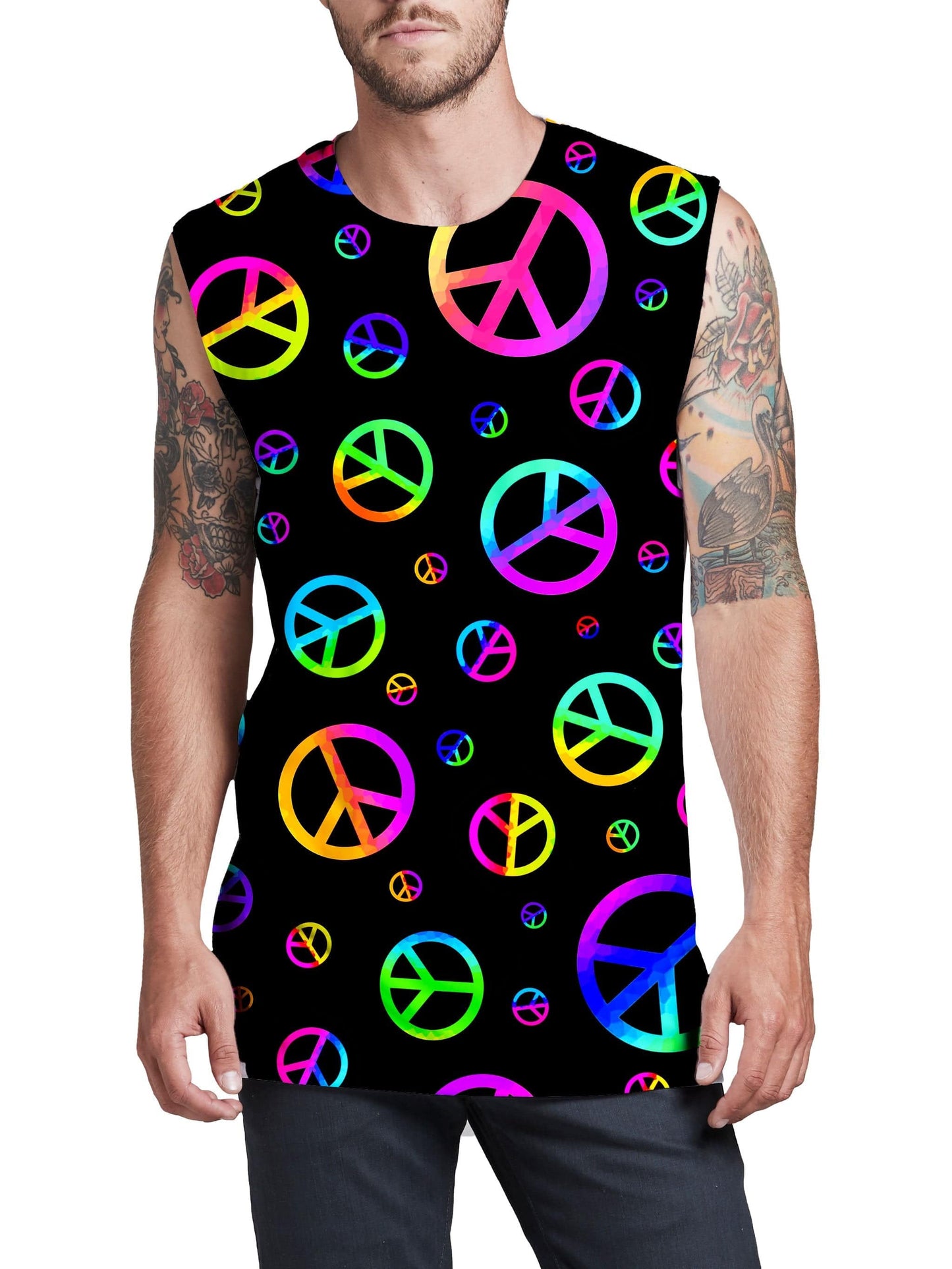 Signs of Peace Men's Muscle Tank, Sartoris Art, | iEDM