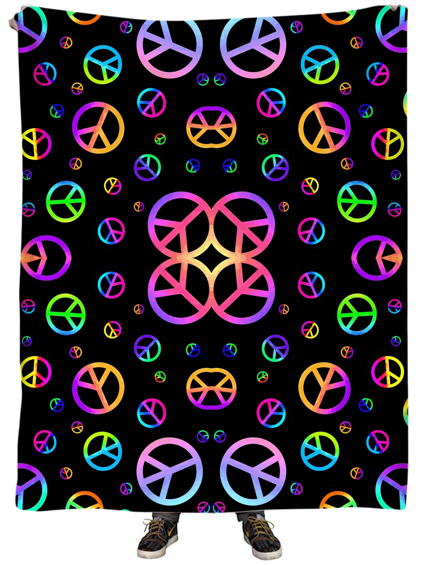 Signs of Peace Plush Blanket, Sartoris Art, | iEDM