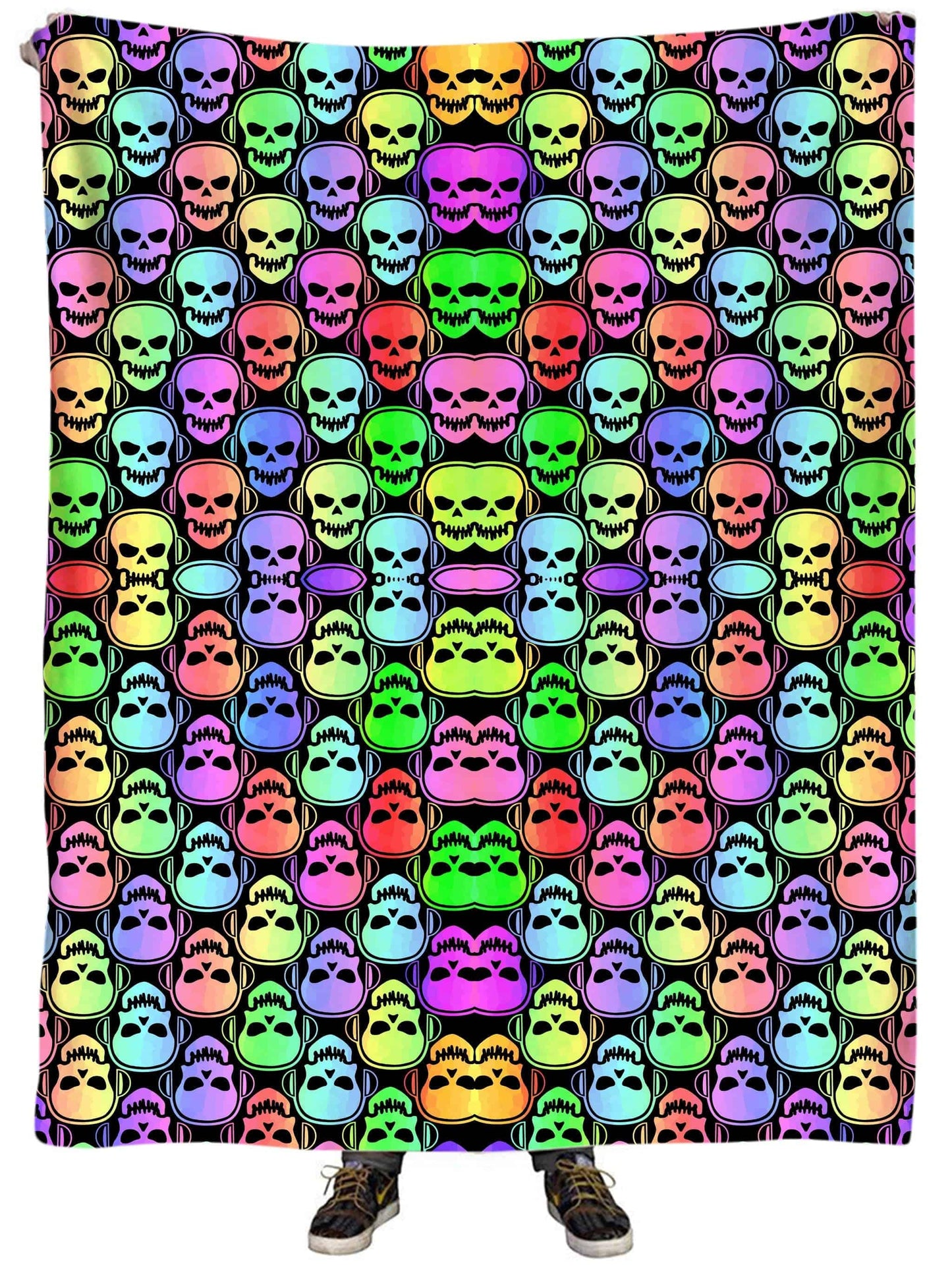 Skull Deejays Plush Blanket, Sartoris Art, | iEDM