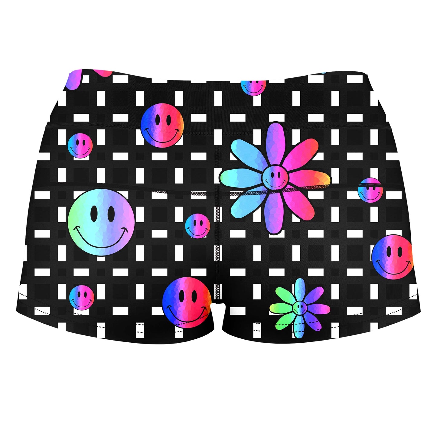 Smiles All Around High-Waisted Women's Shorts, Sartoris Art, | iEDM