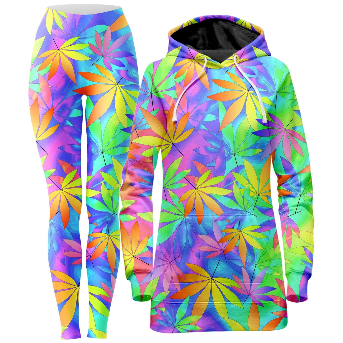 Take A Little Trip Hoodie Dress and Leggings Combo, Sartoris Art, | iEDM