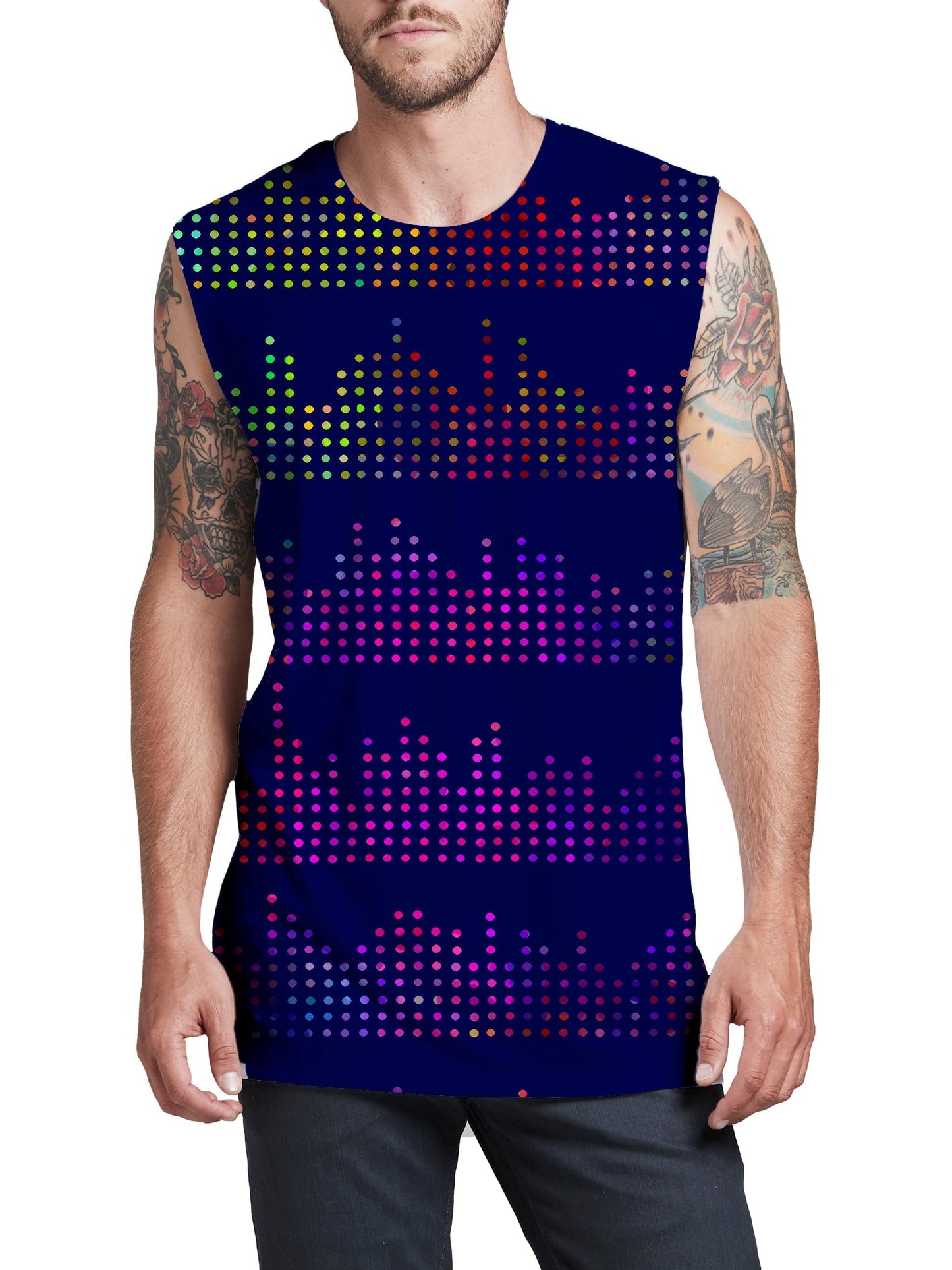 Techno Equalizer Bars Men's Muscle Tank, Sartoris Art, | iEDM