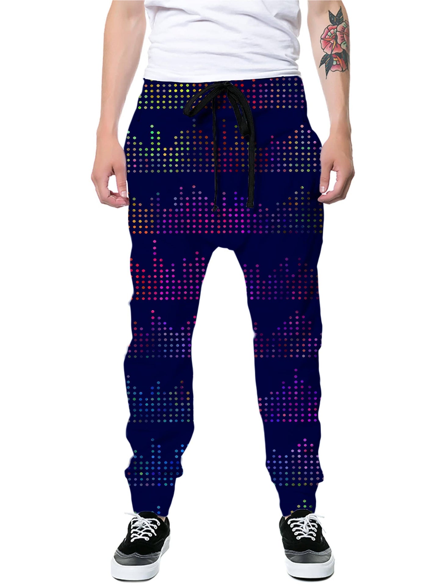 Techno Equalizer Bars Zip-Up Hoodie and Joggers Combo, Sartoris Art, | iEDM
