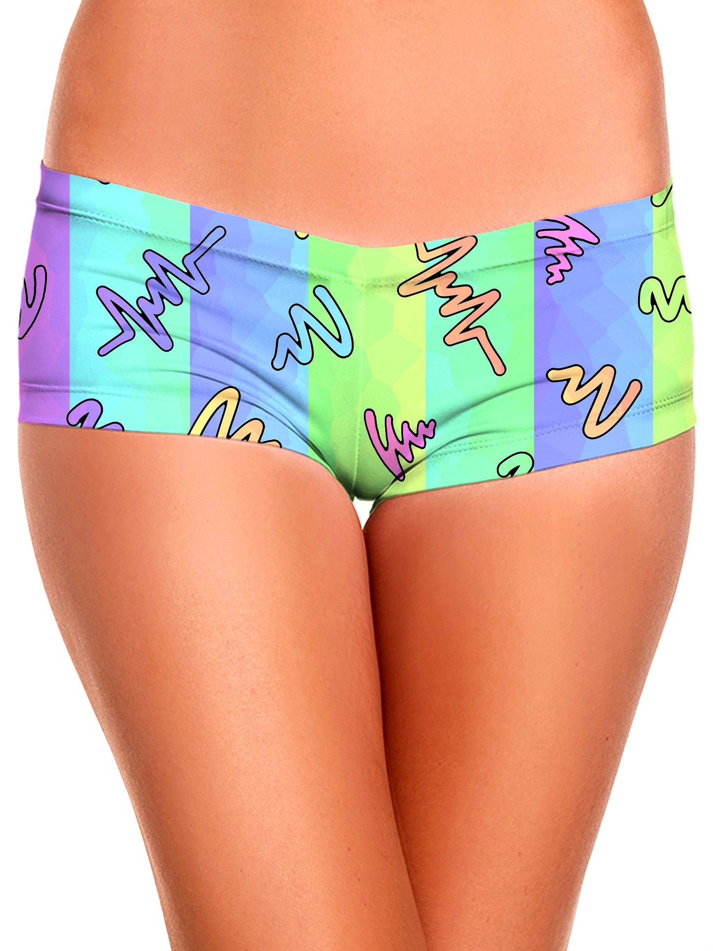 Trippy Doodles Crop Top and Booty Shorts Combo, Sartoris Art, | iEDM