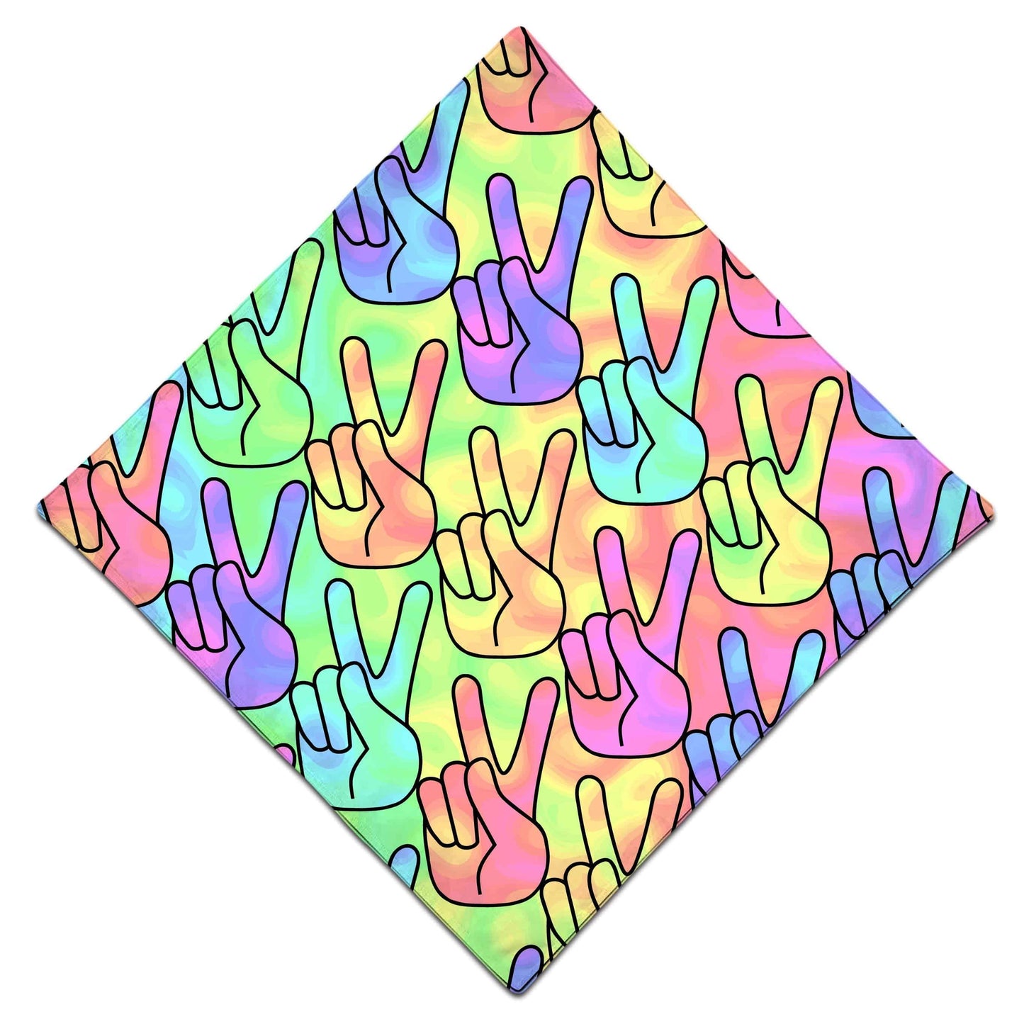 Trippy Peace Signs Bandana, Sartoris Art, | iEDM