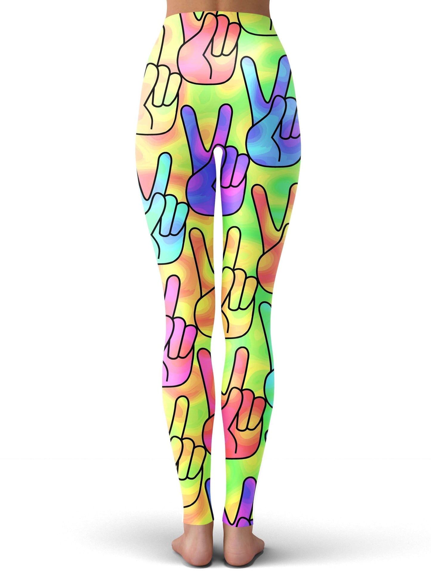 Trippy Peace Signs Leggings, Sartoris Art, | iEDM