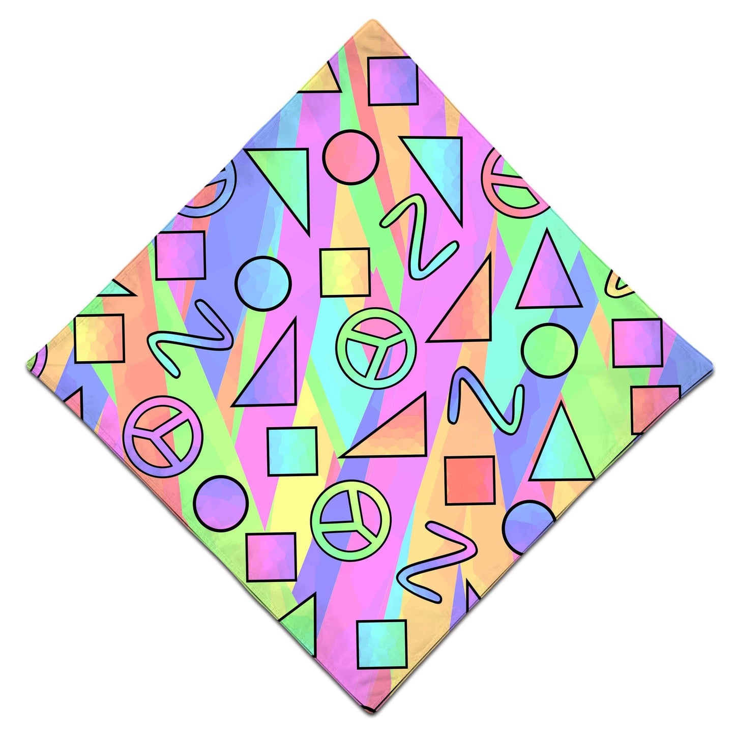 Trippy Retro Peace Signs Bandana, Sartoris Art, | iEDM