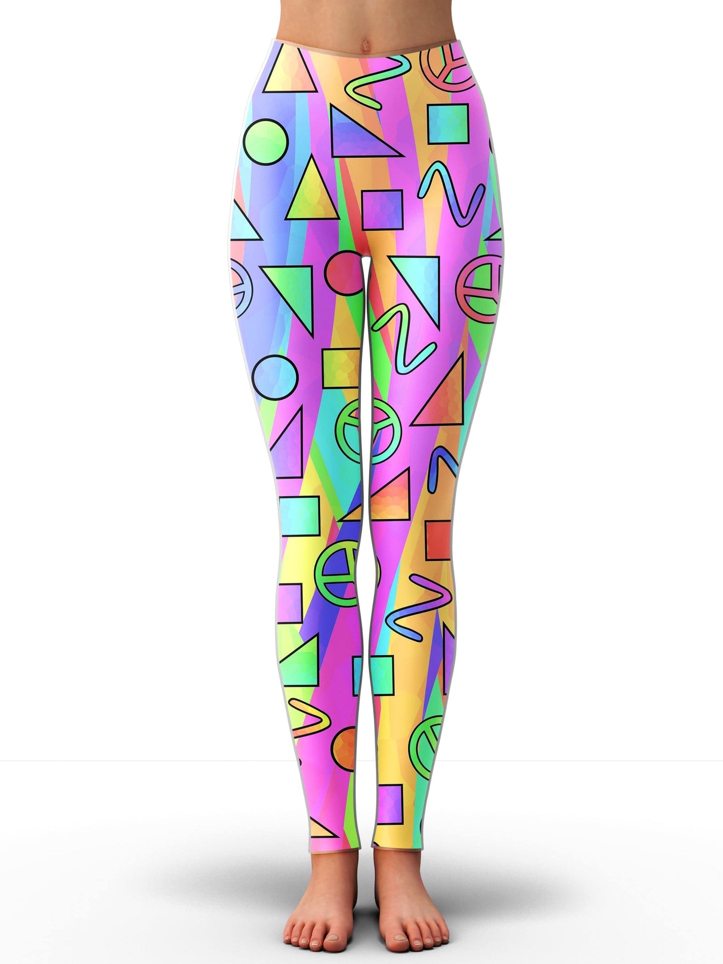 Trippy Retro Peace Signs Hoodie and Leggings Combo, Sartoris Art, | iEDM