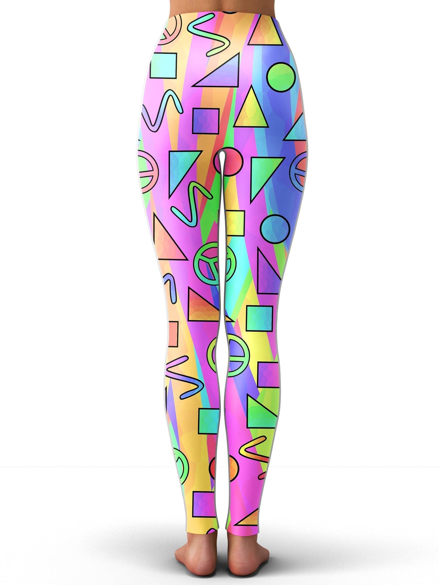Trippy Retro Peace Signs Leggings, Sartoris Art, | iEDM
