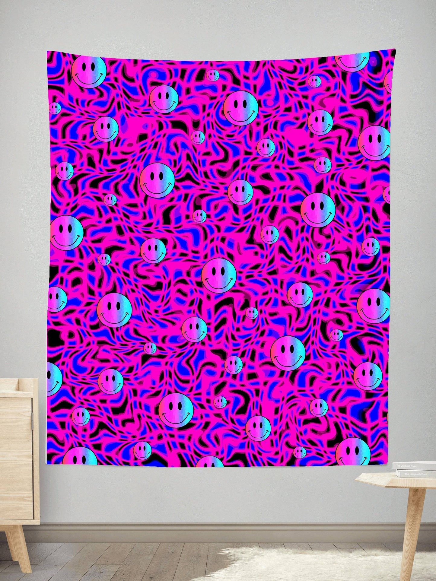Trippy Smiles Tapestry, Sartoris Art, | iEDM