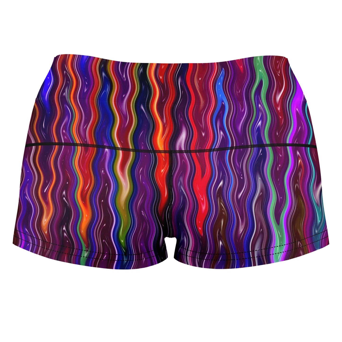 Trippy Vibes High-Waisted Women's Shorts, Sartoris Art, | iEDM
