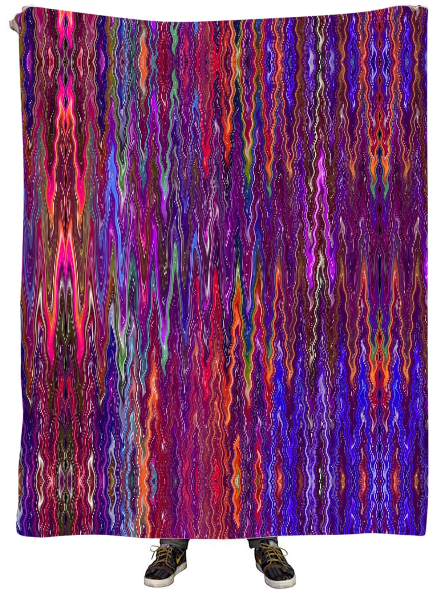 Trippy Vibes Plush Blanket, Sartoris Art, | iEDM