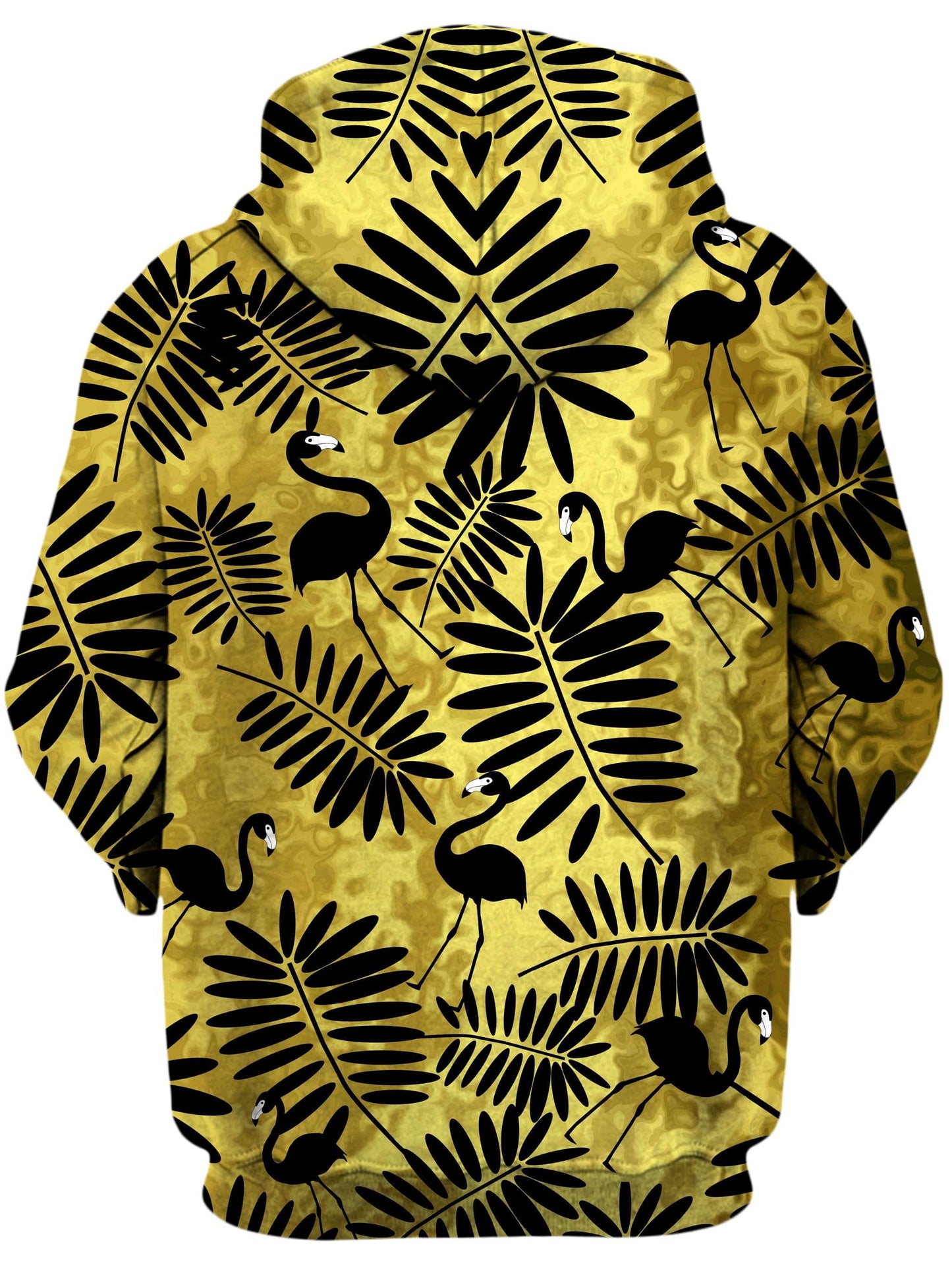 Tropical Black Flamingos Unisex Zip-Up Hoodie, Sartoris Art, | iEDM