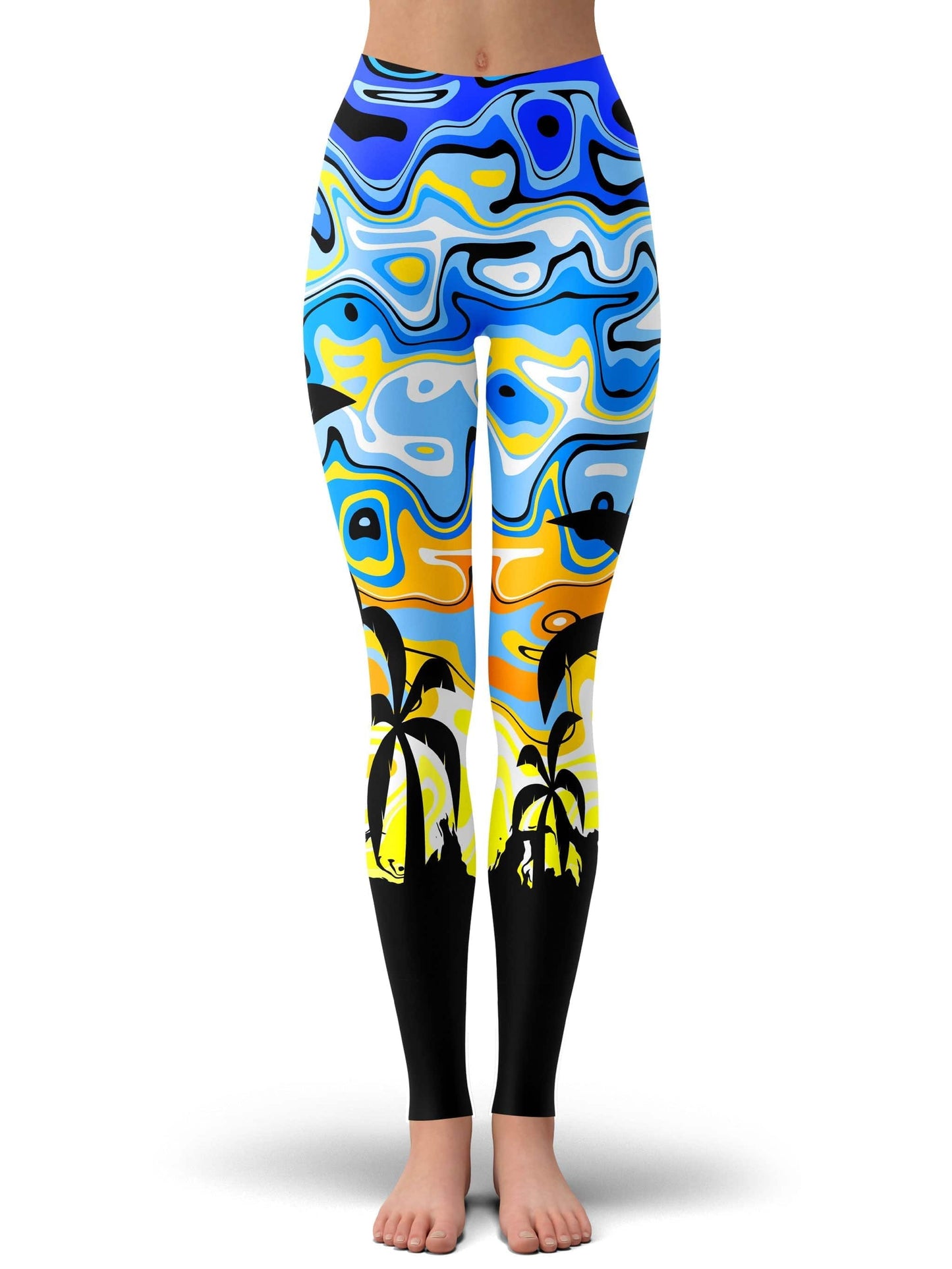 Tropical Night Crop Top and Leggings Combo, Sartoris Art, | iEDM
