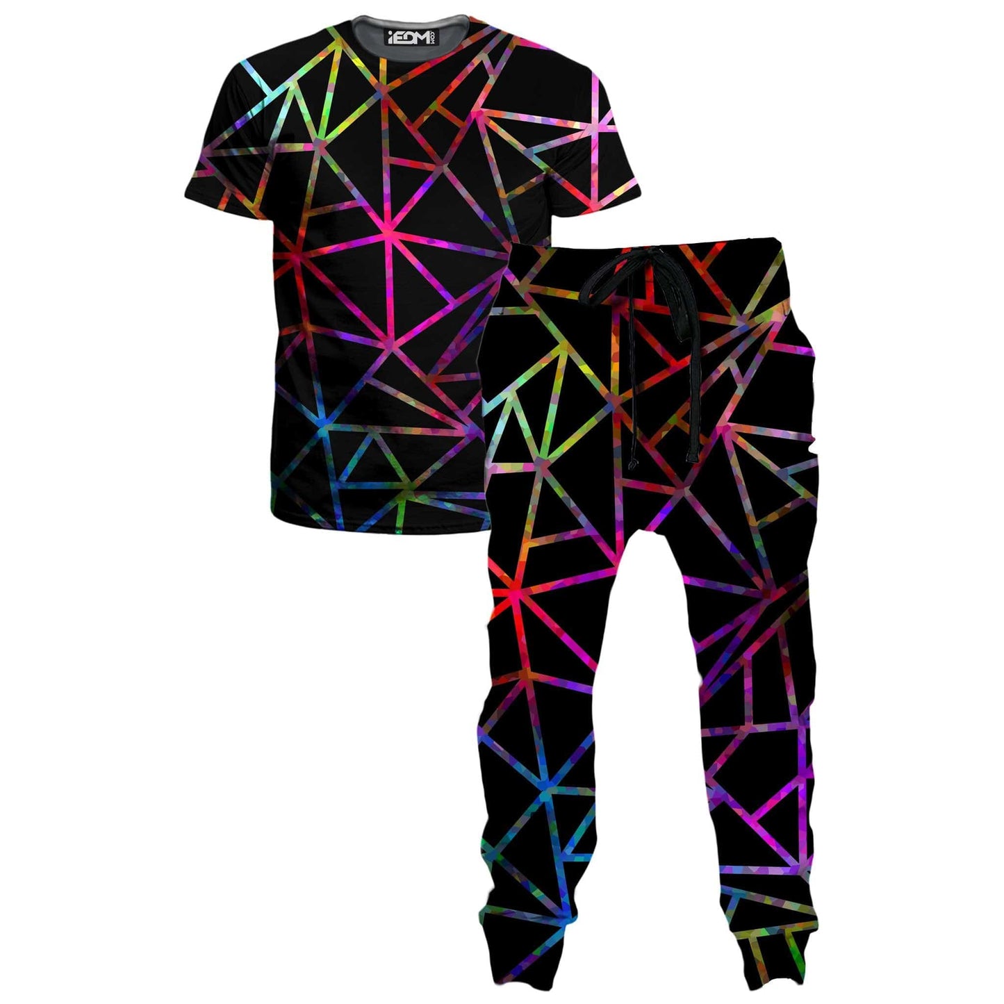 Webbed Geometric T-Shirt and Joggers Combo, Sartoris Art, | iEDM