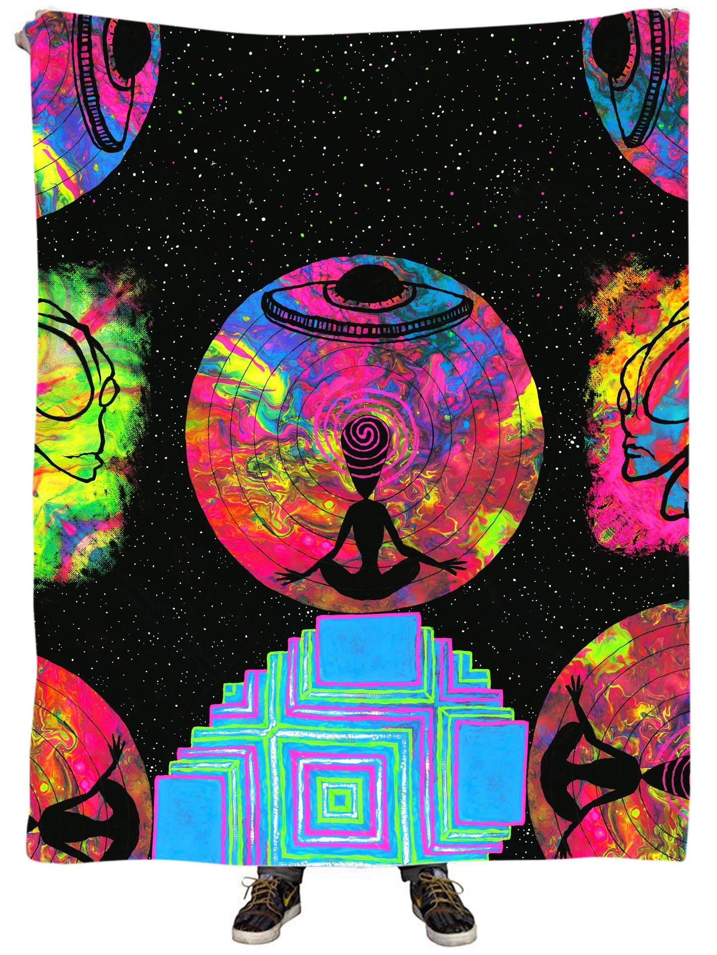 Alien Meditate Plush Blanket, Set 4 Lyfe, | iEDM
