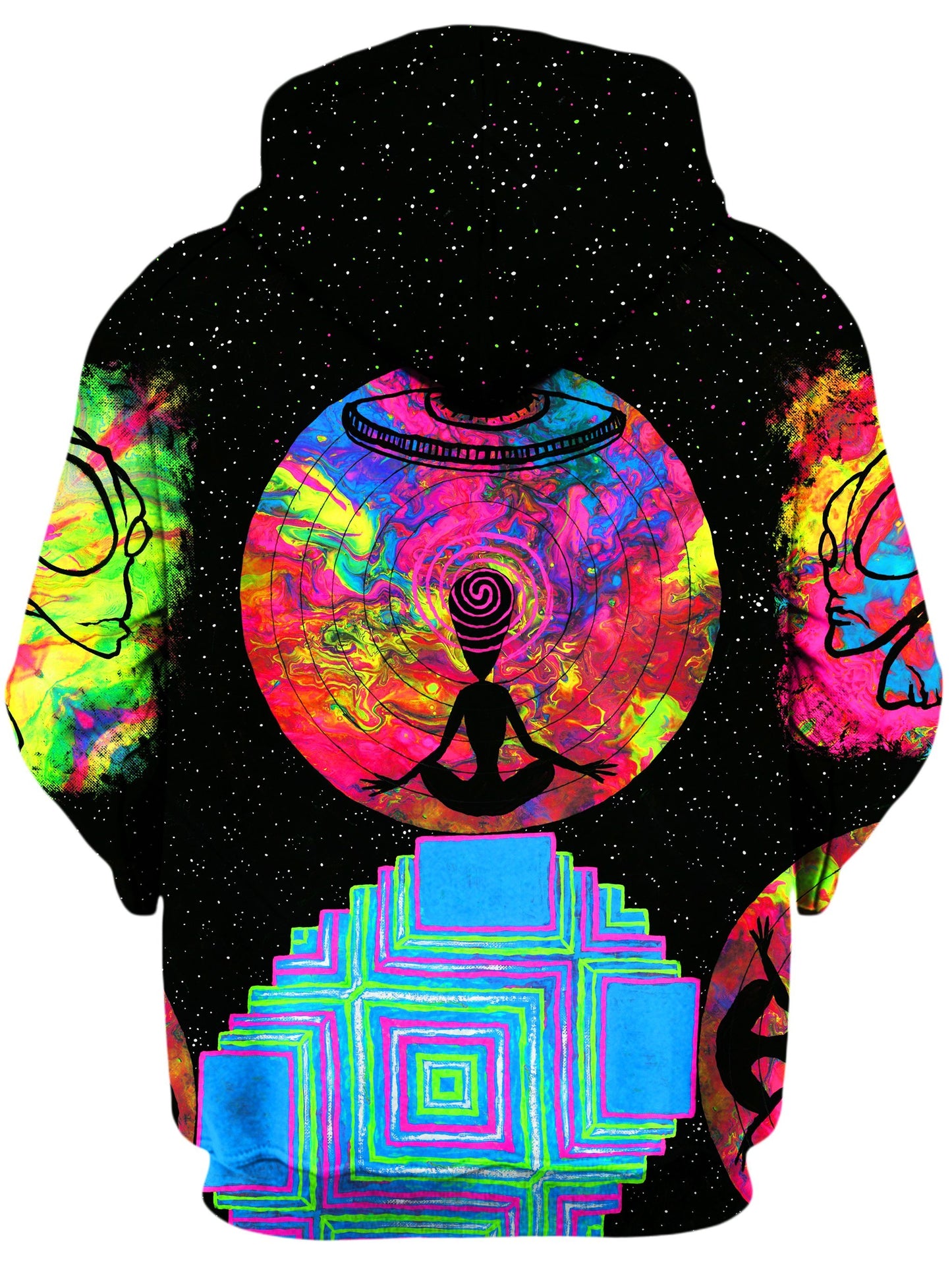 Alien Meditate Unisex Zip-Up Hoodie, Set 4 Lyfe, | iEDM