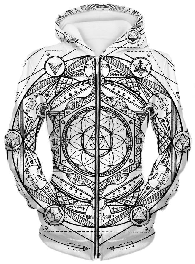 Esoteric Light Unisex Zip-Up Hoodie, Set 4 Lyfe, | iEDM