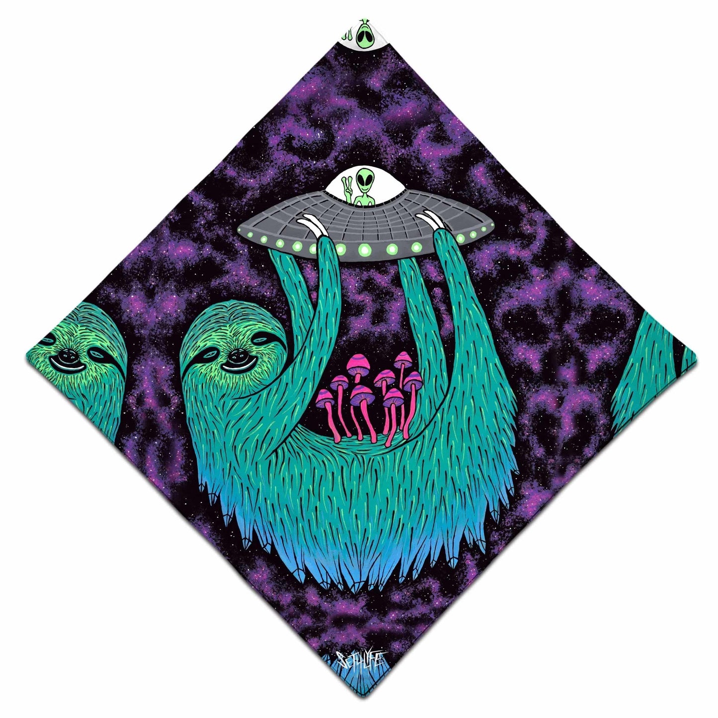 Sloth Abduction Bandana, Set 4 Lyfe, | iEDM