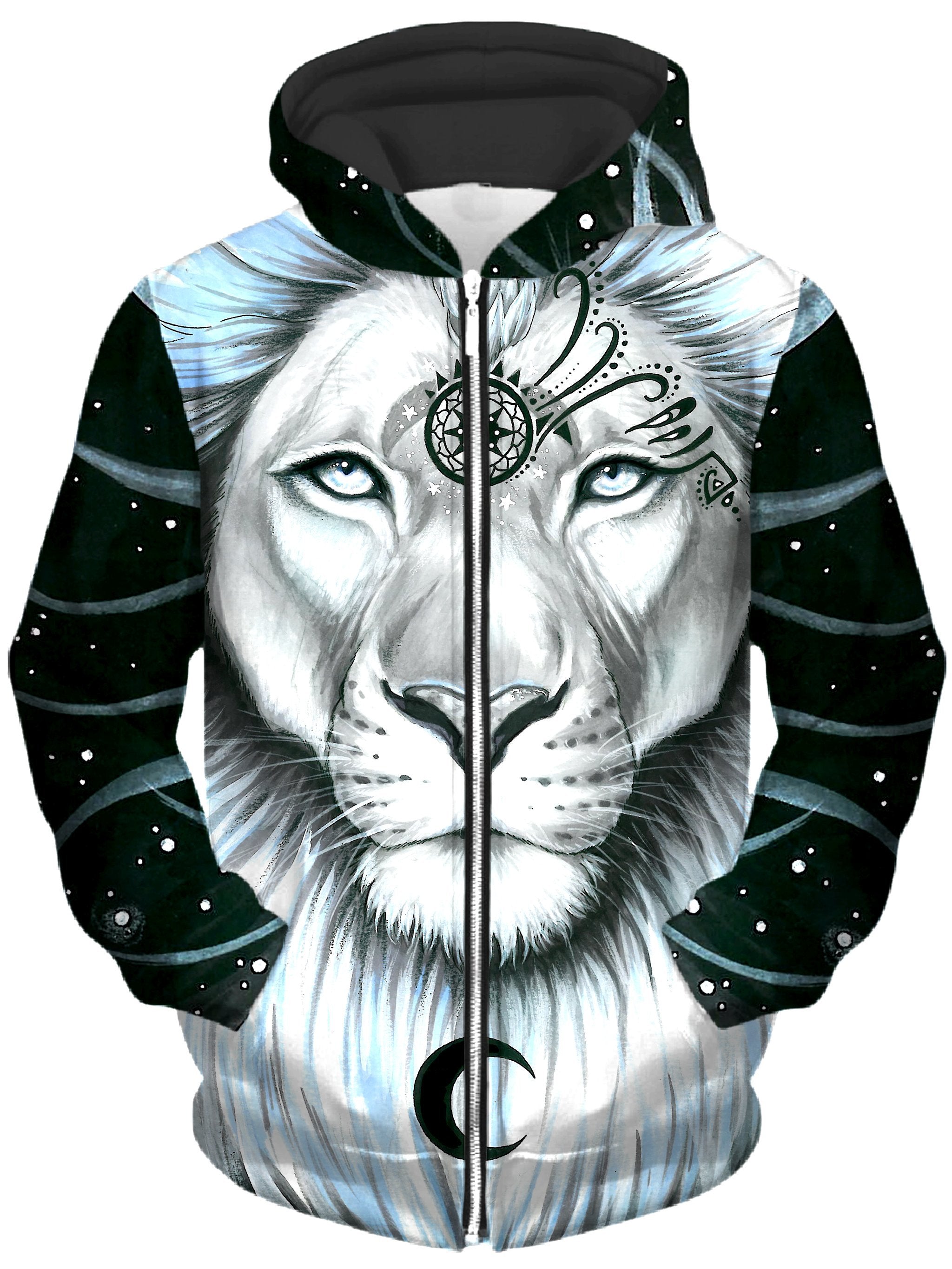 Lion Galaxy Unisex Zip-Up Hoodie iEDM