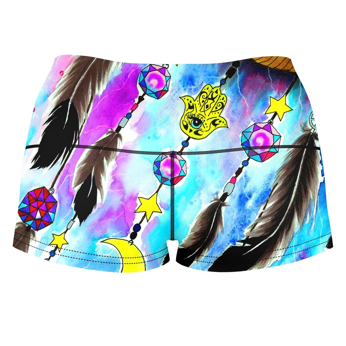 Yin Yang 2 High-Waisted Women's Shorts, Svenja Jodicke, | iEDM